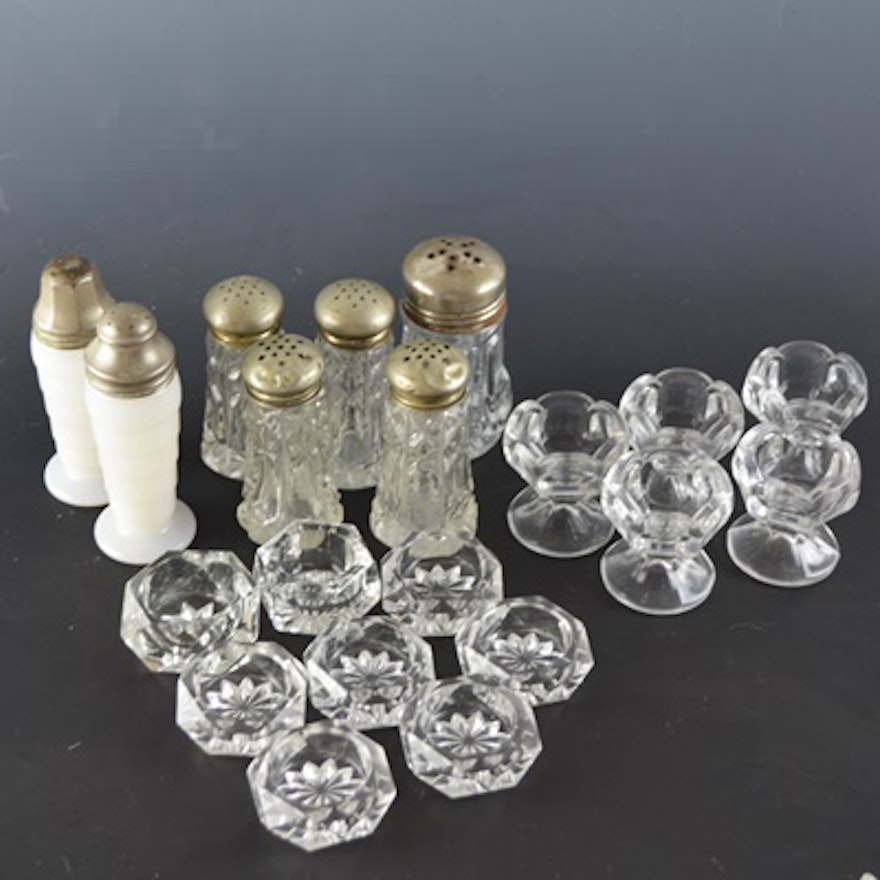 Vintage Glass Salts and Shakers