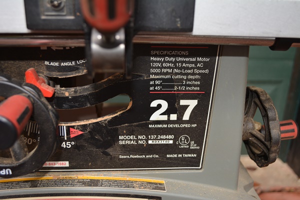 Craftsman 10" Table Saw  #137.248480