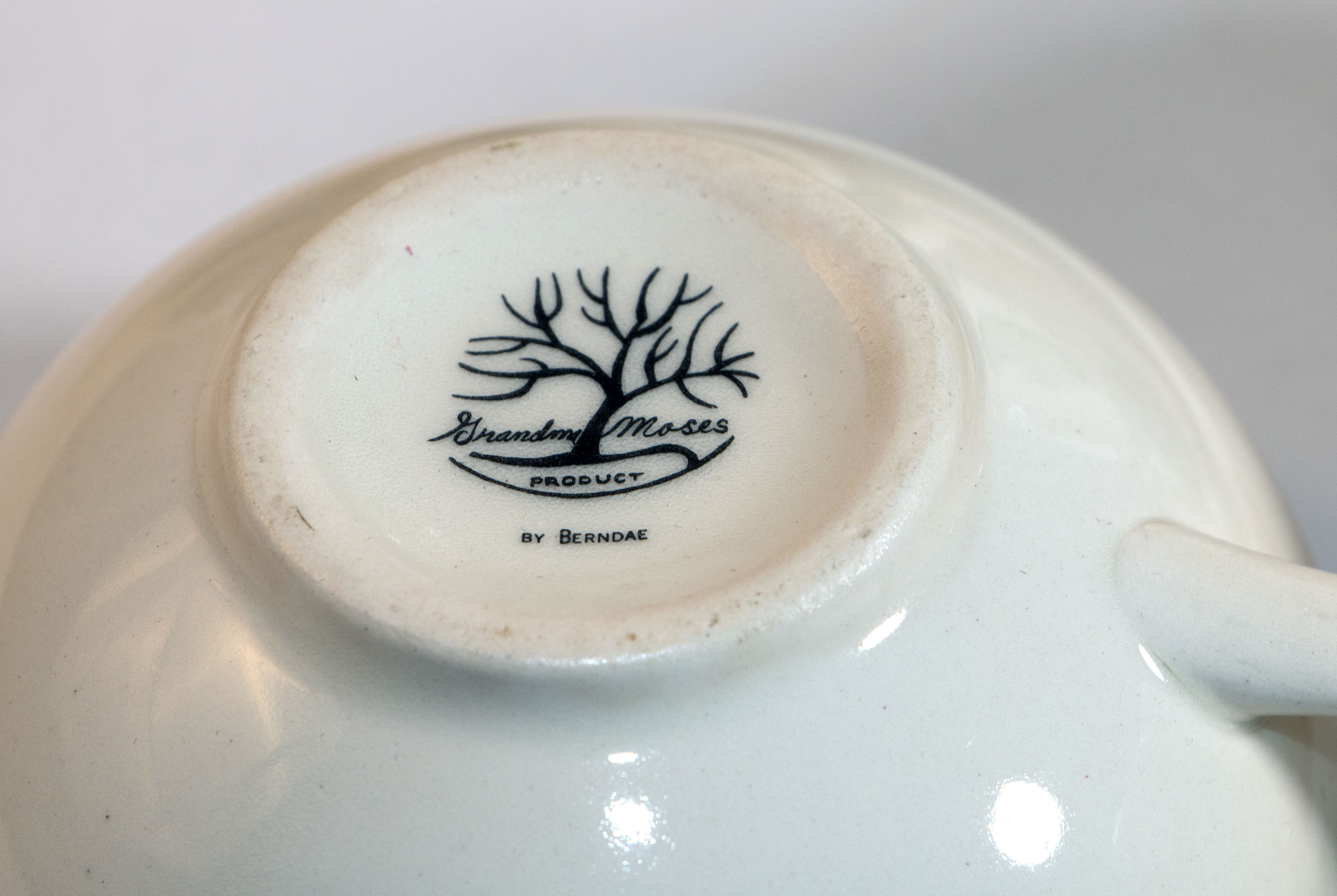 1950s Grandma Moses for Crown Potteries Ceramic Tableware