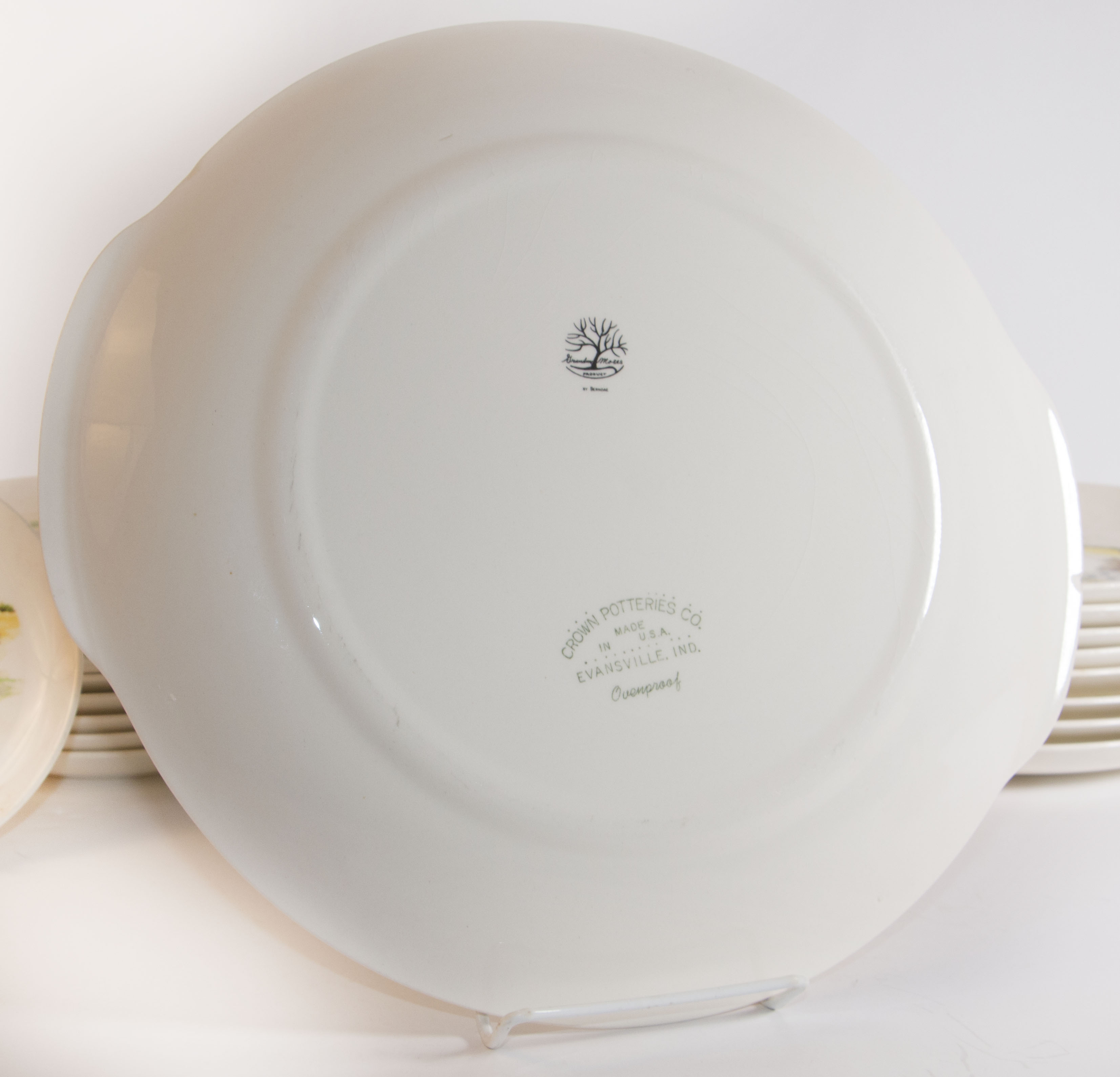 1950s Grandma Moses for Crown Potteries Ceramic Tableware