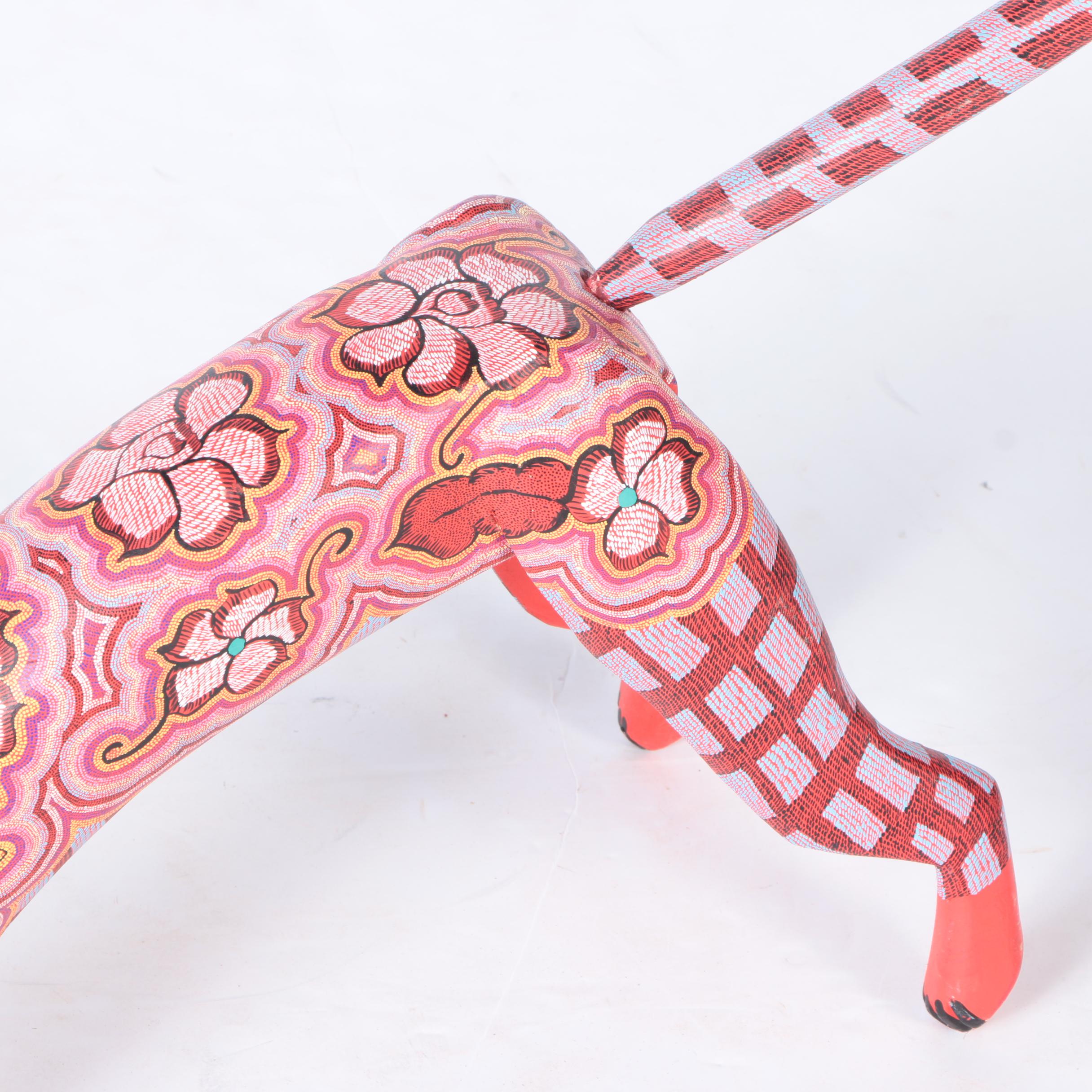 Stylized Wooden Cat Figurine