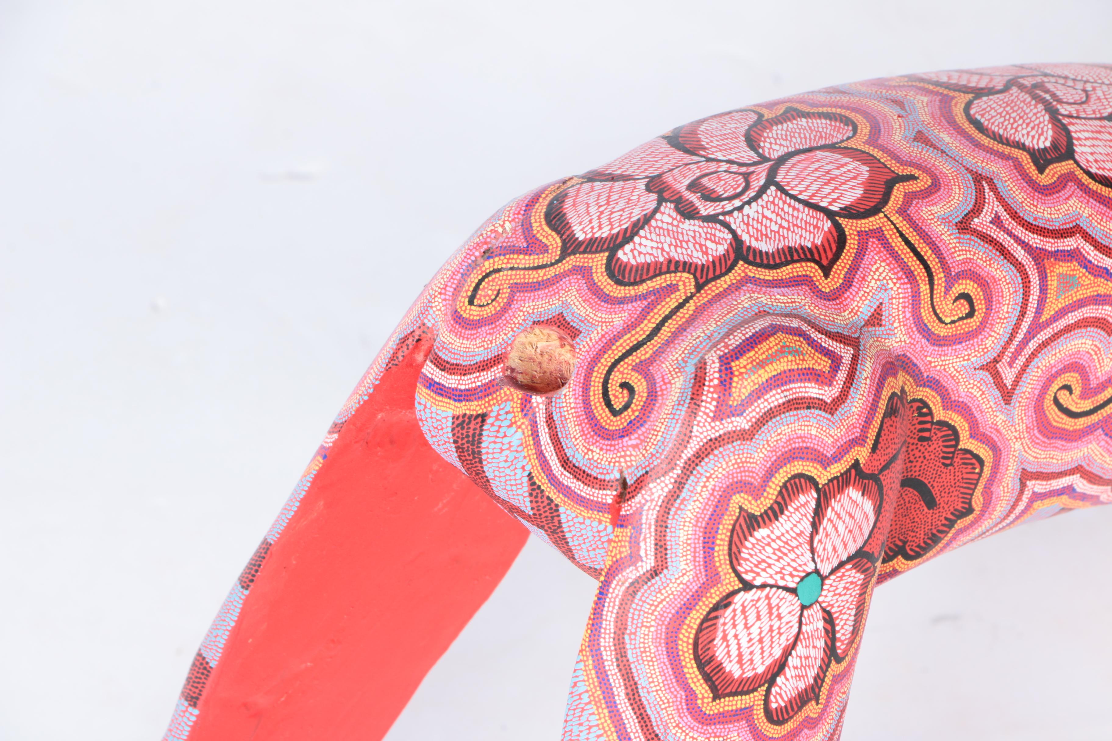 Stylized Wooden Cat Figurine