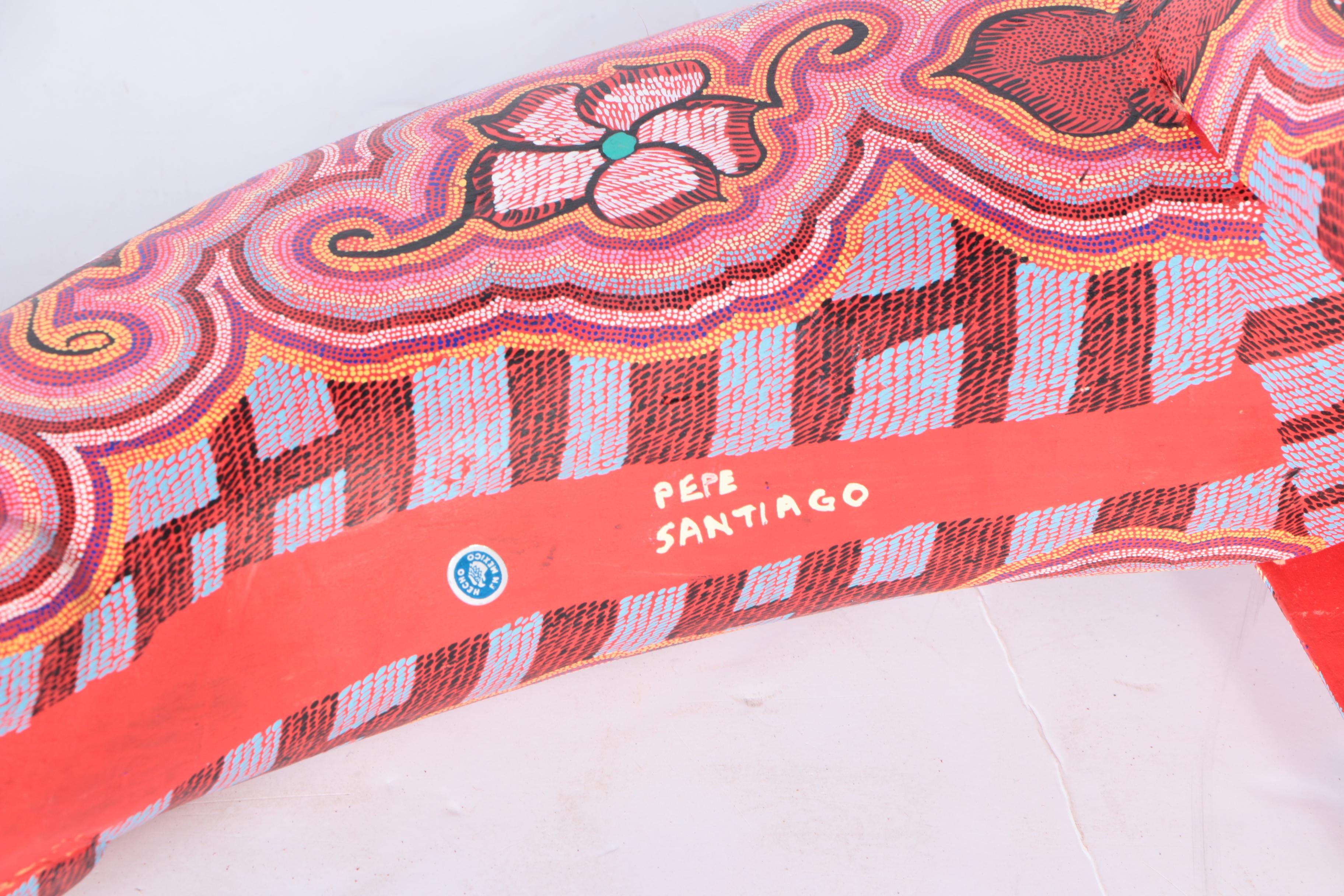 Stylized Wooden Cat Figurine