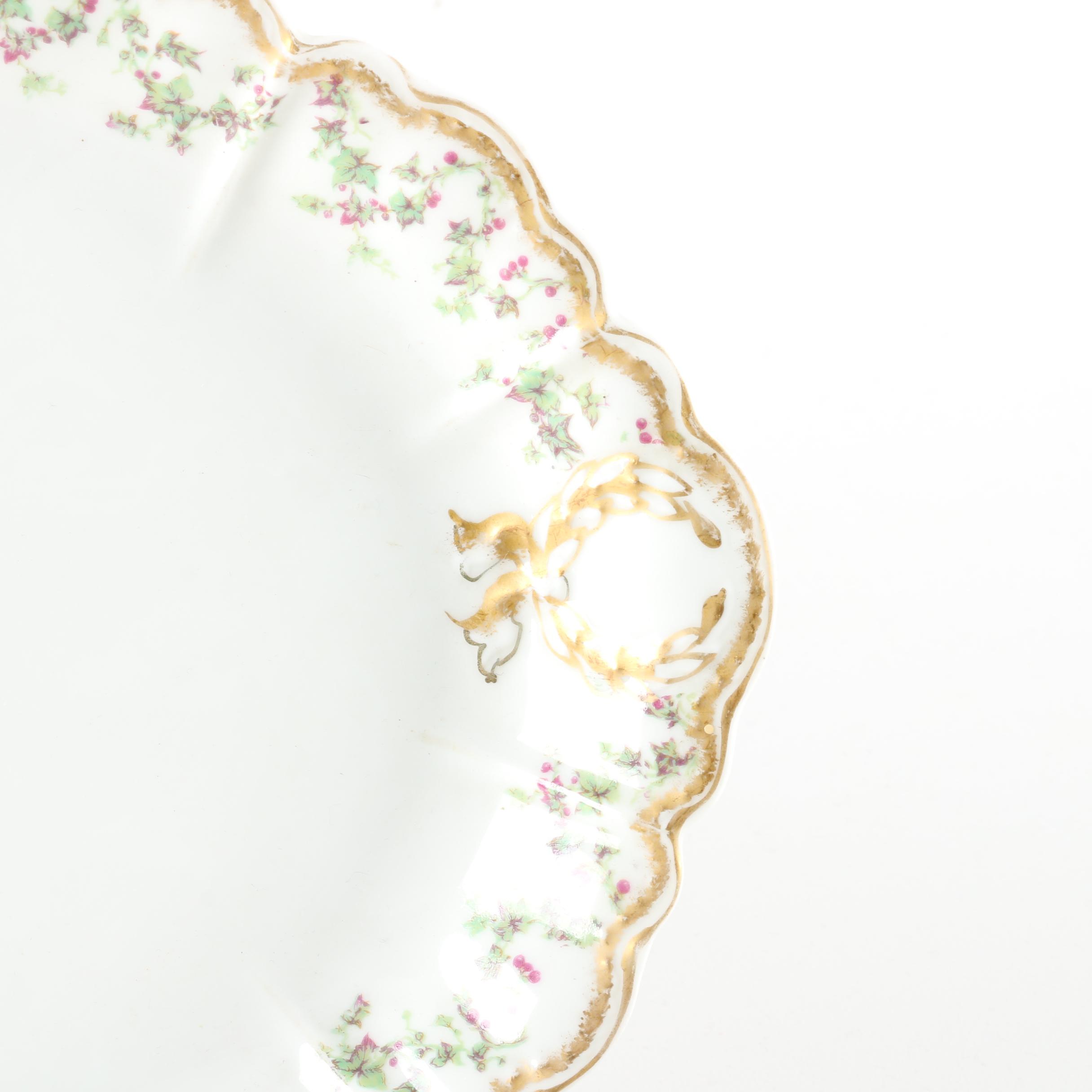 Antique Haviland Limoges Platter and Saucers 1894-1931