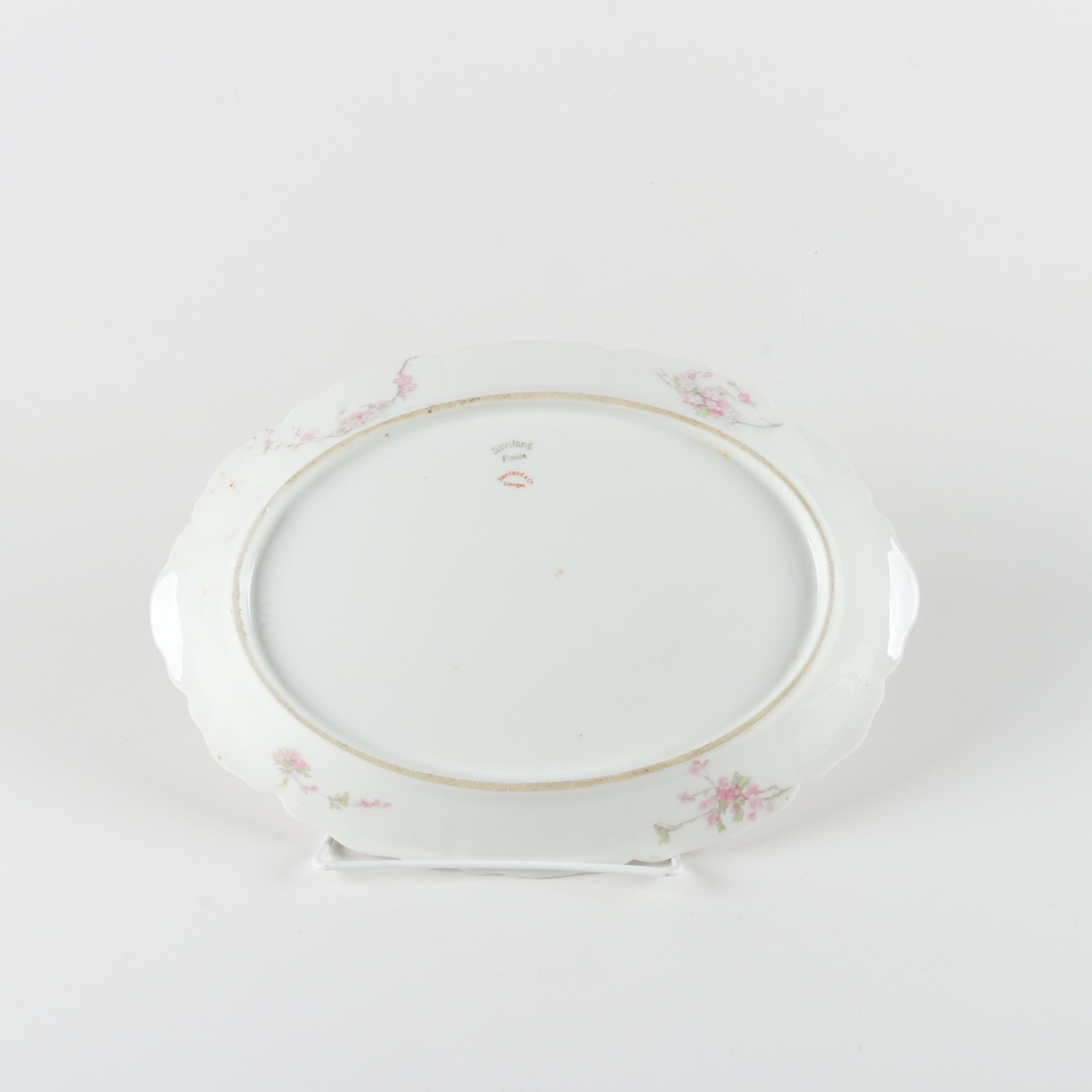 Antique Haviland Limoges Platter and Saucers 1894-1931