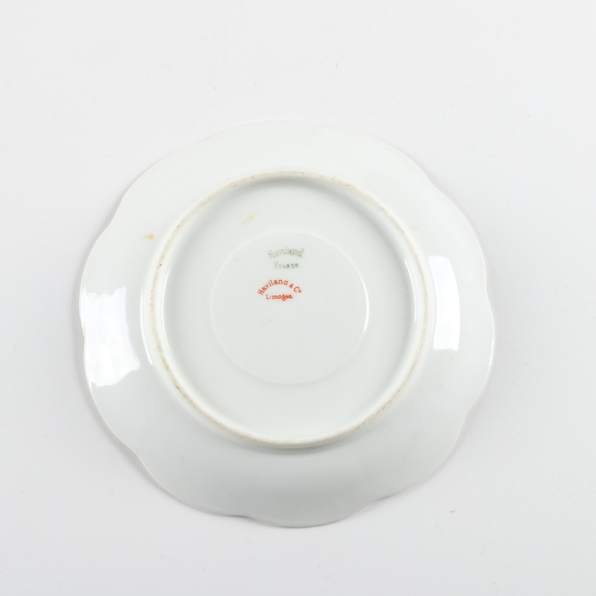 Antique Haviland Limoges Platter and Saucers 1894-1931