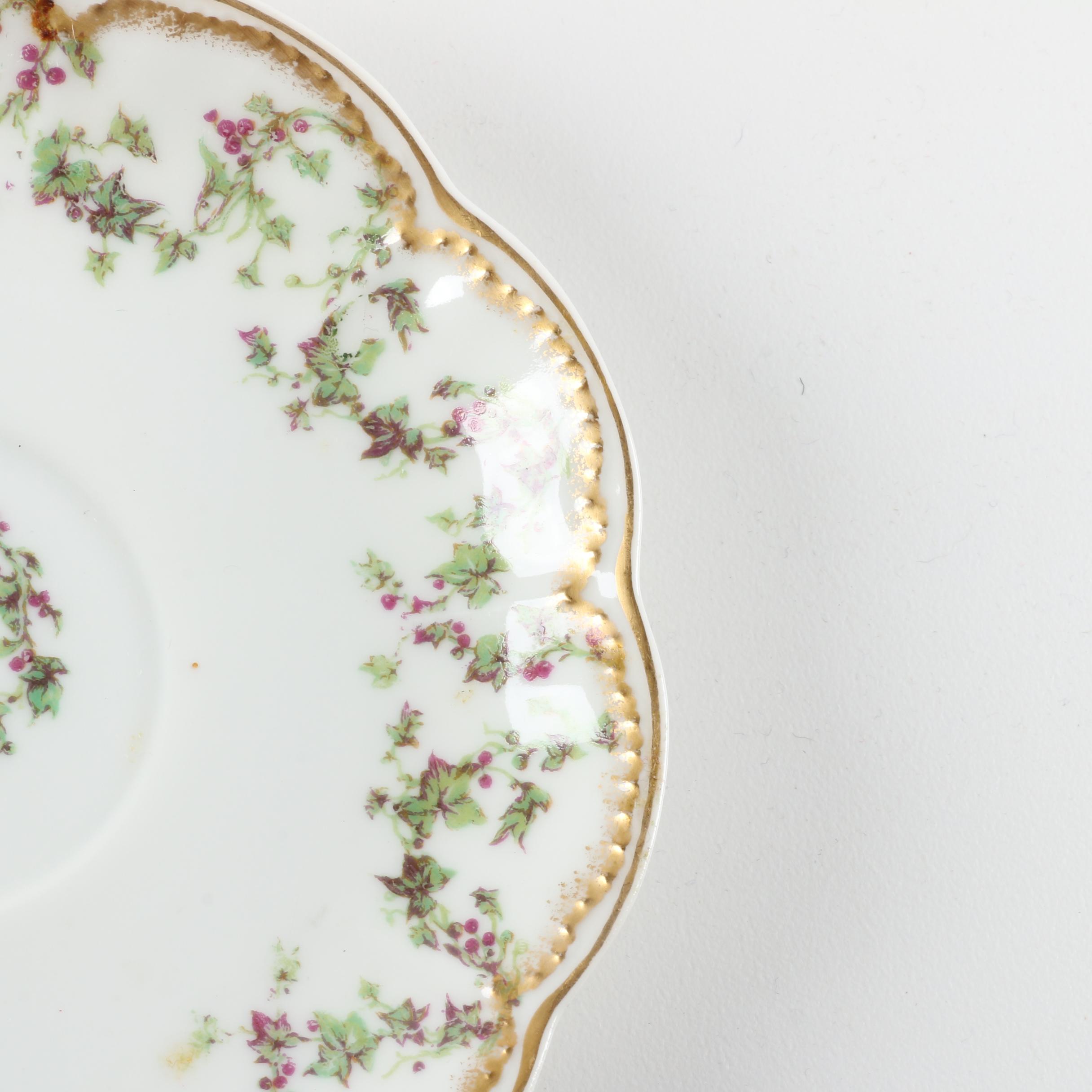 Antique Haviland Limoges Platter and Saucers 1894-1931