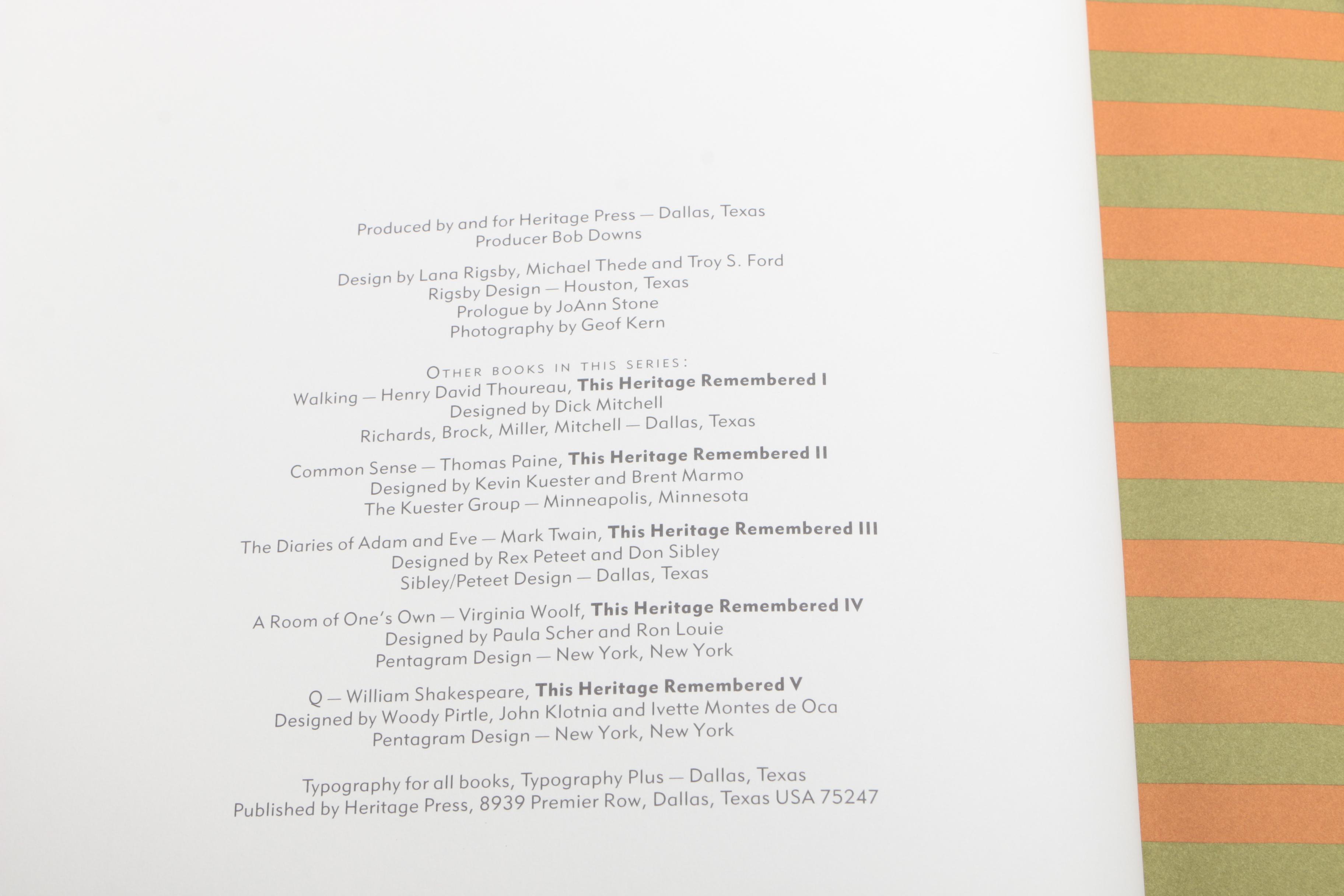 1990–1999 "This Heritage Remembered" Limited Edition Book Set in Display Case