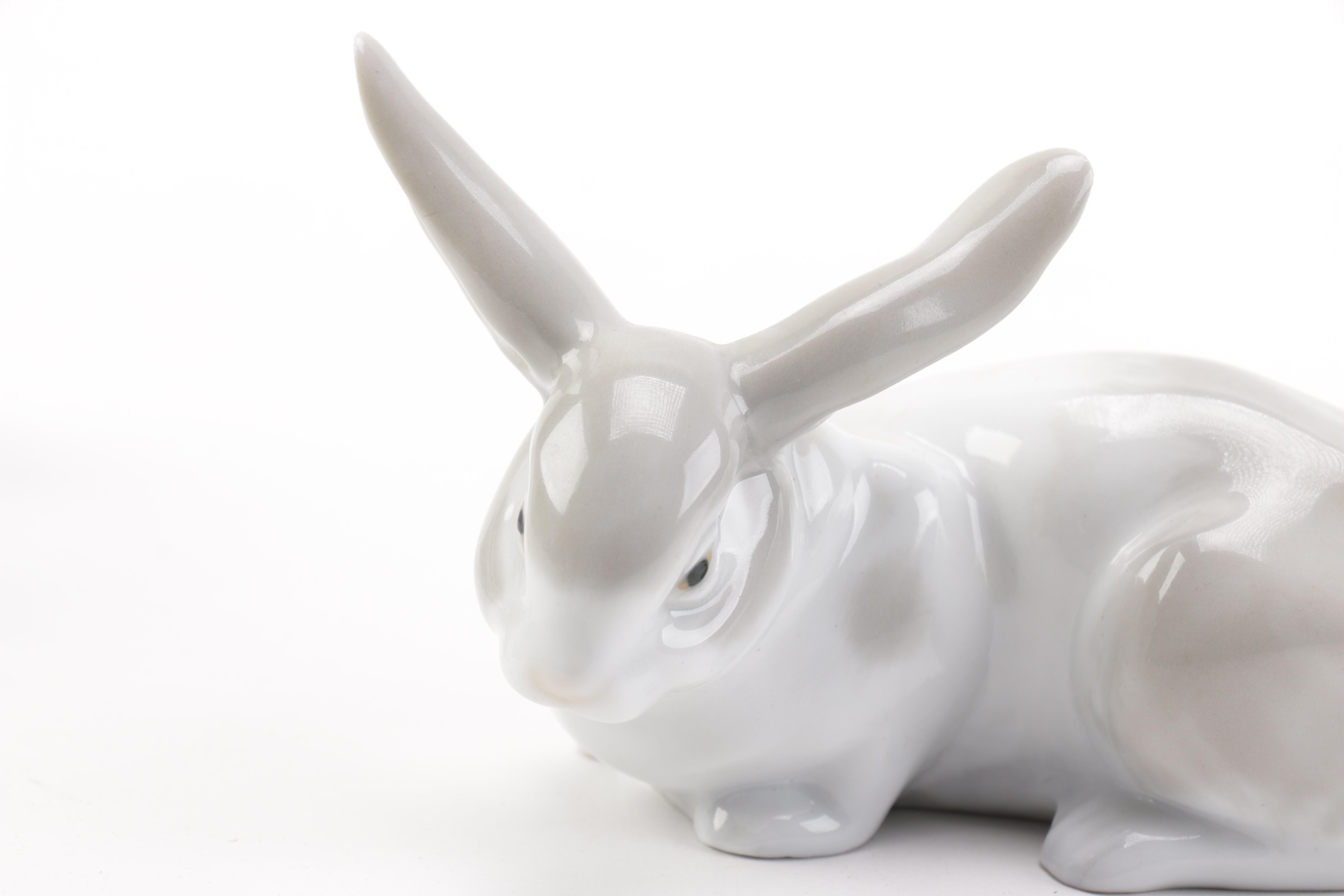 Pair of Ceramic Rabbit Figurines