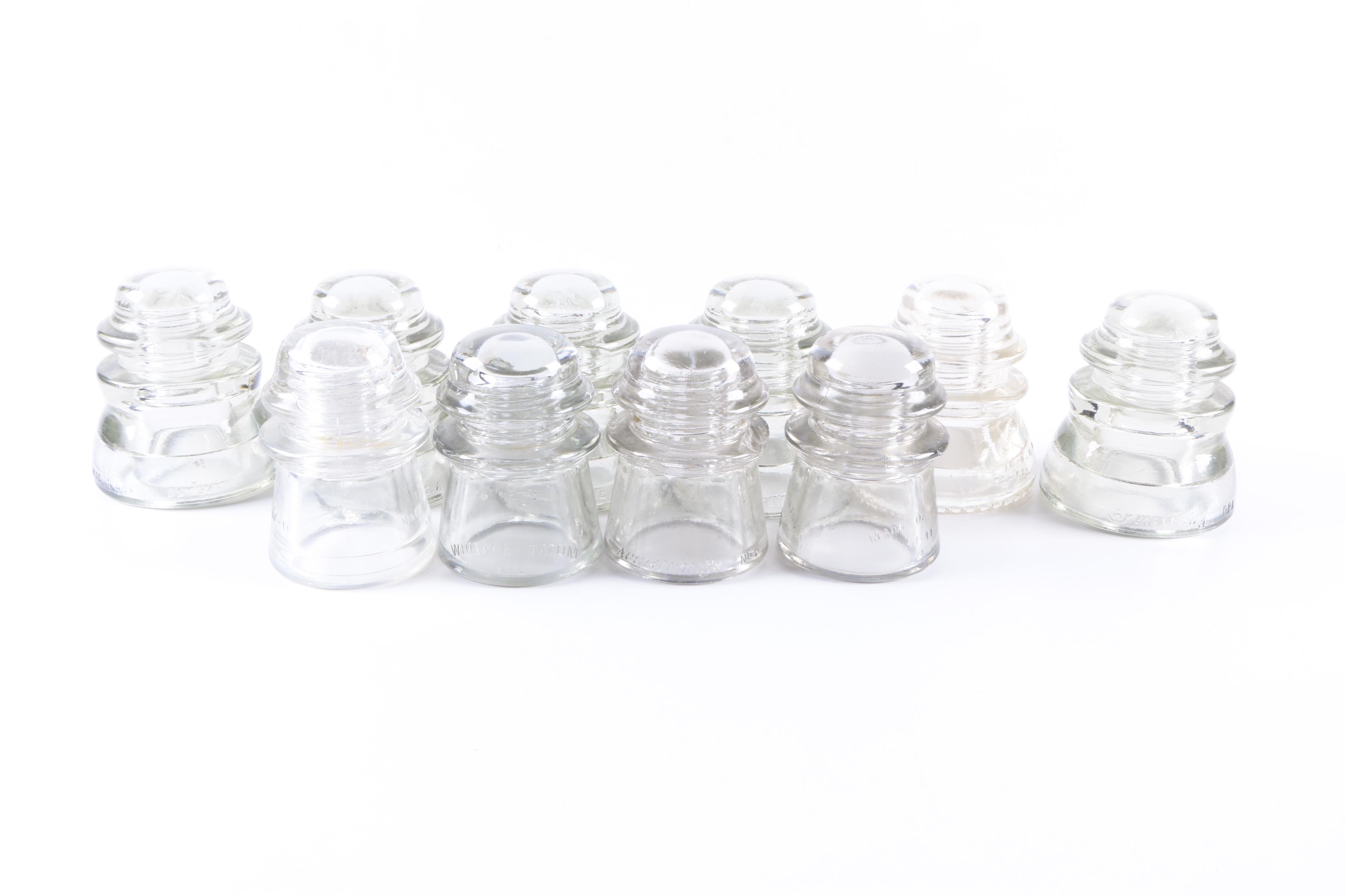 Collection of Assorted Glass Insulators