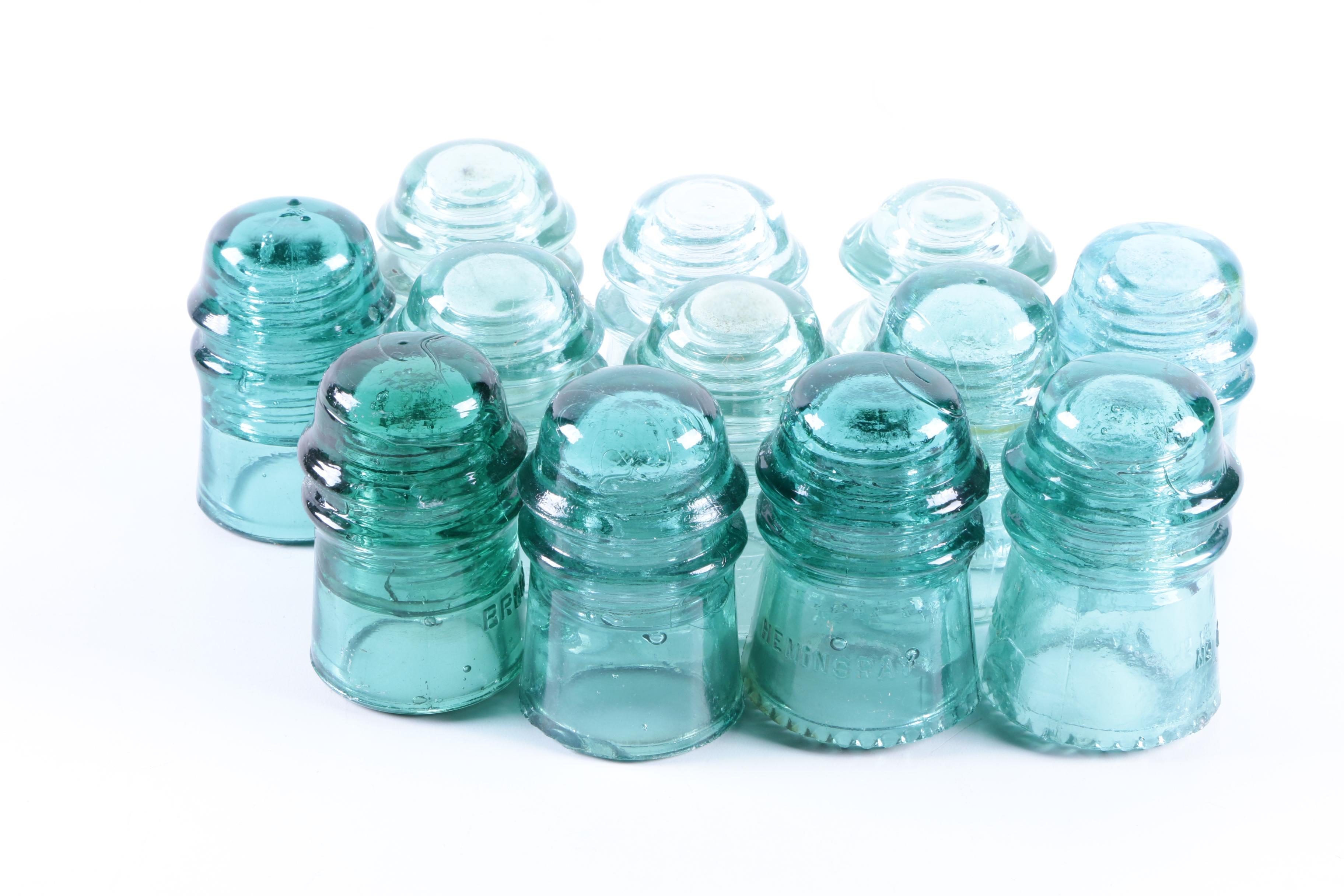 Collection of Assorted Glass Insulators
