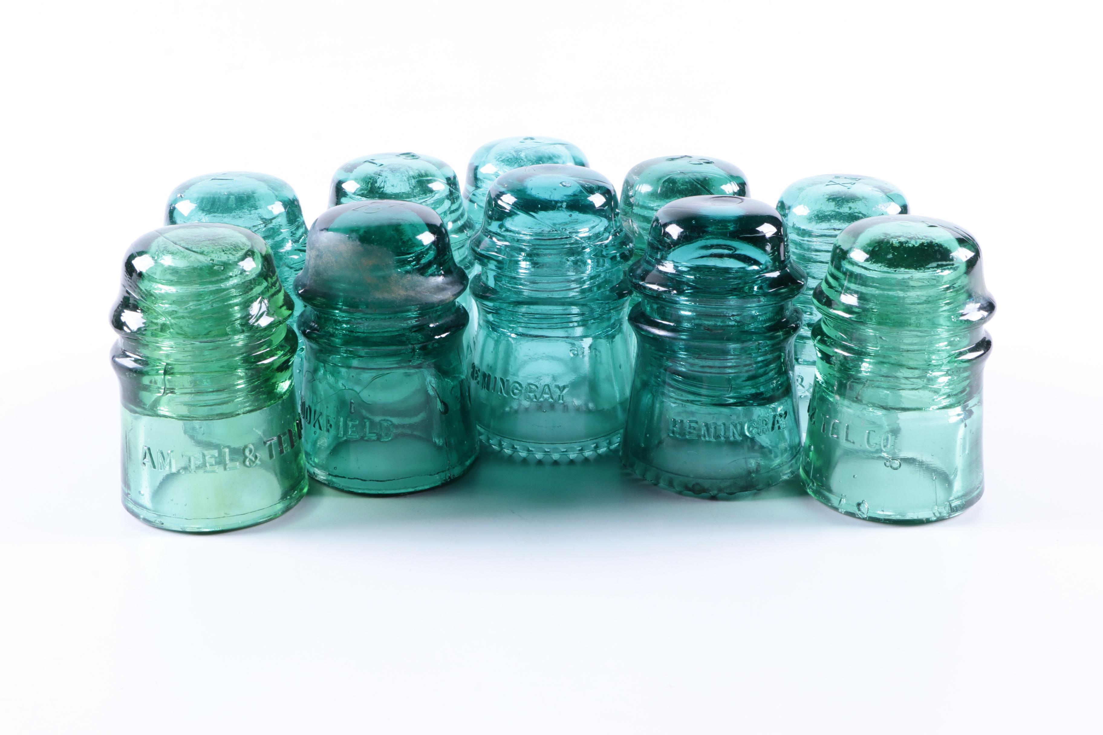 Collection of Assorted Glass Insulators