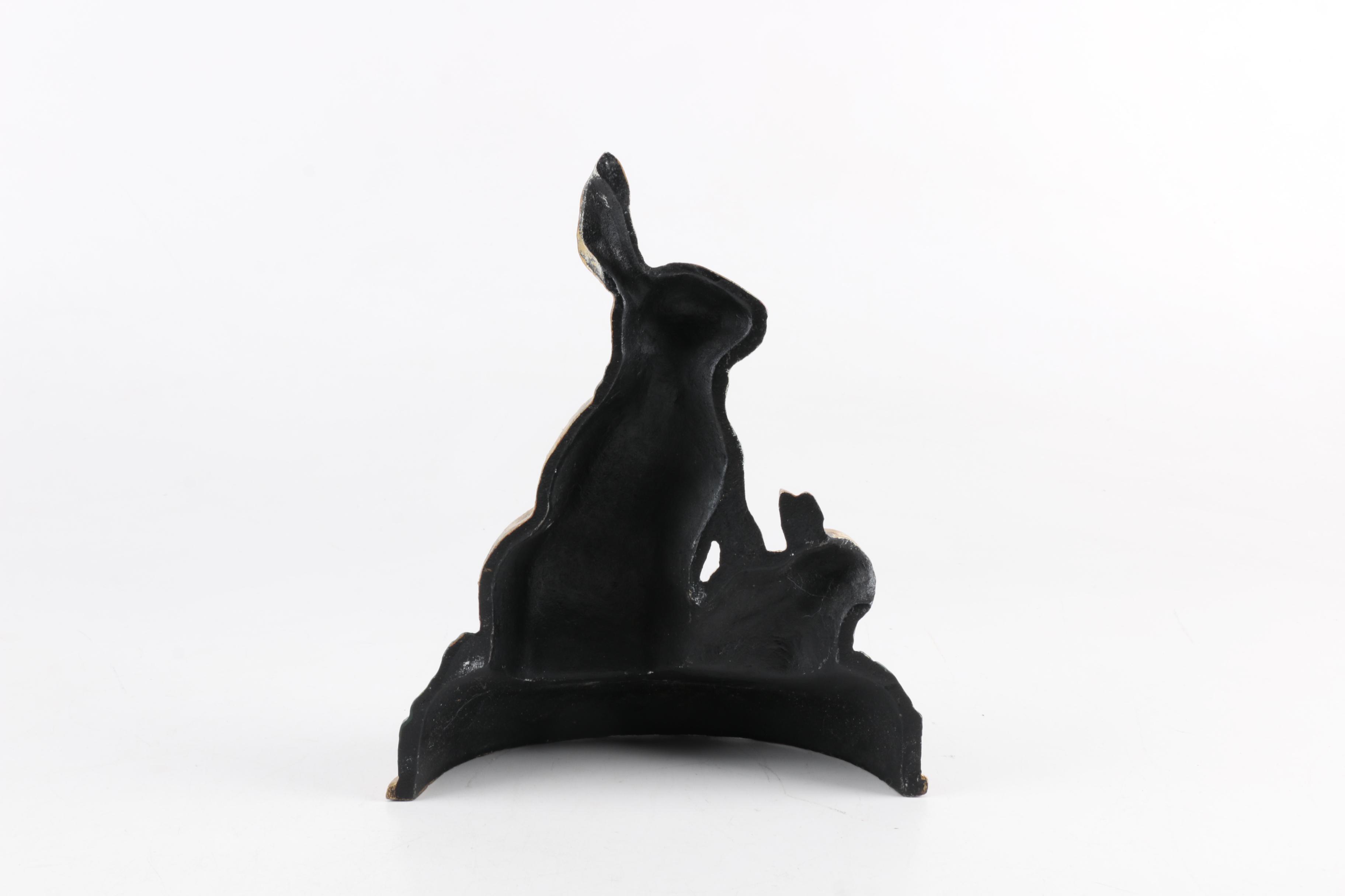 Hand-Painted Metal Rabbit Figurine