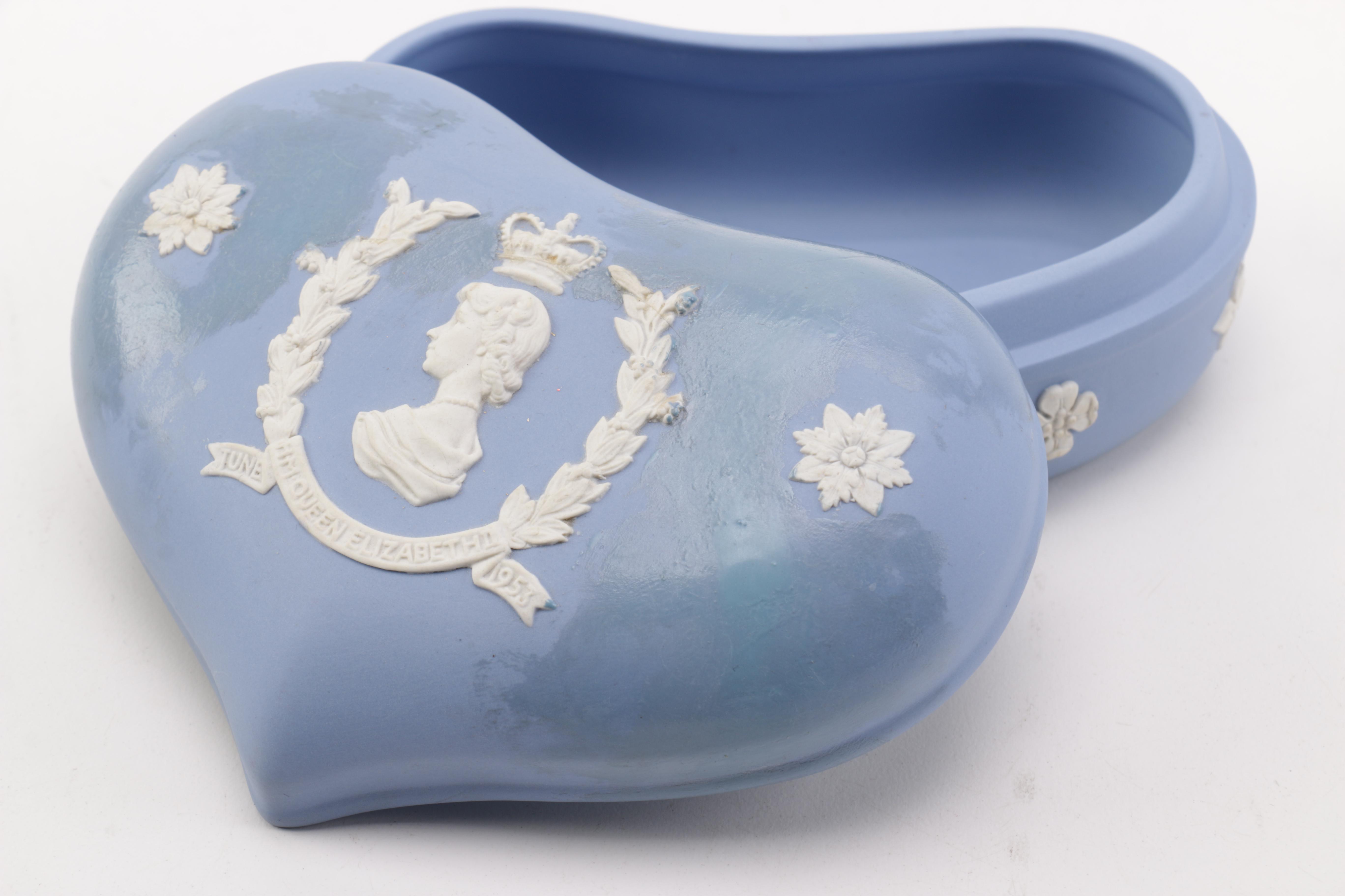 Wedgwood Jasperware Queen Elizabeth II Coronation Commemorative Decor