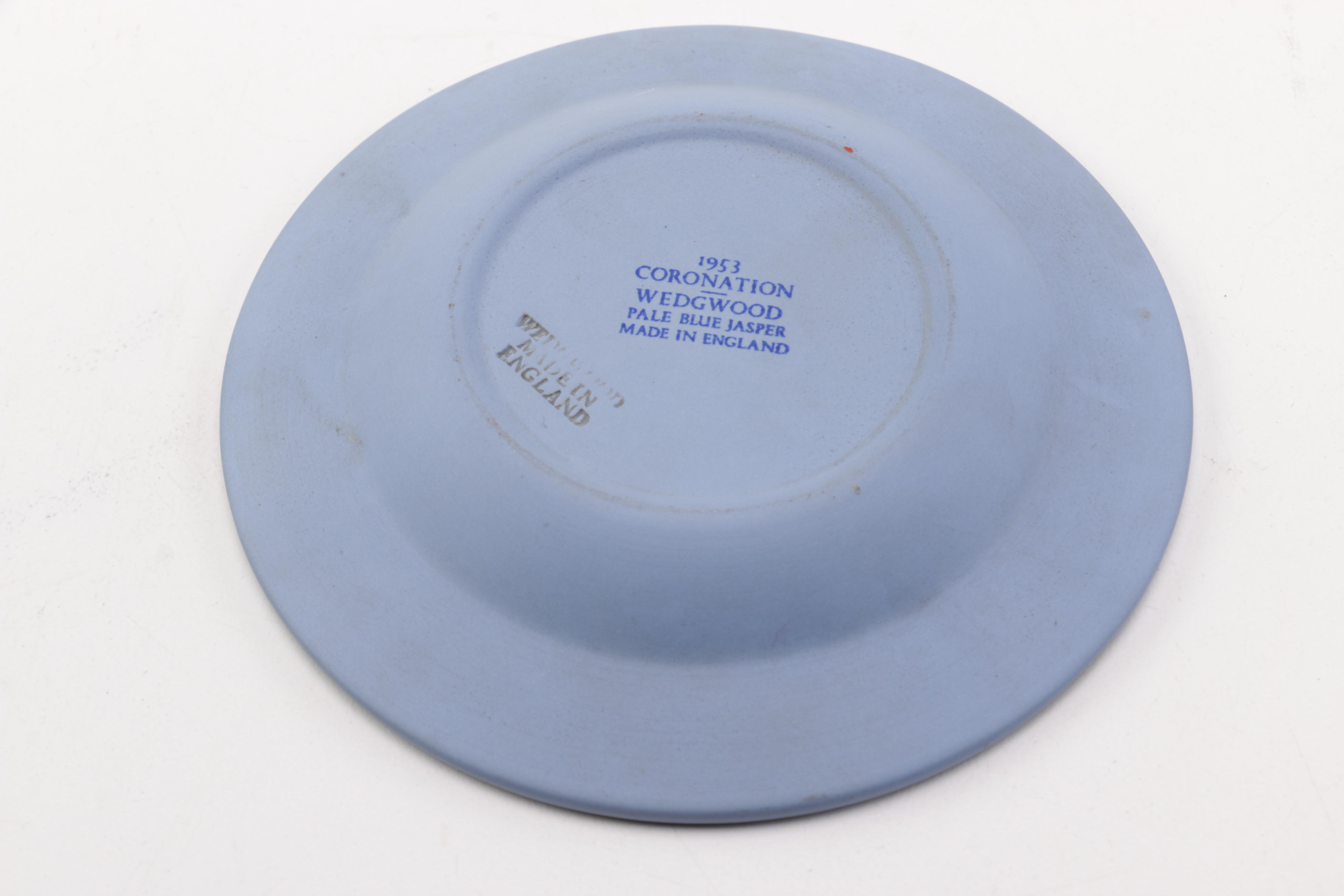 Wedgwood Jasperware Queen Elizabeth II Coronation Commemorative Decor