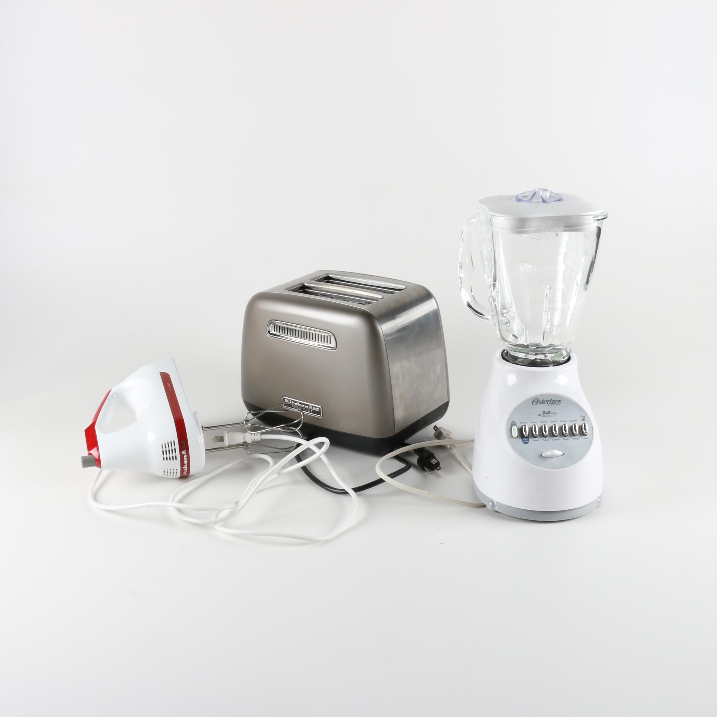 KitchenAid Toaster and Mixer and Osterizer Blender