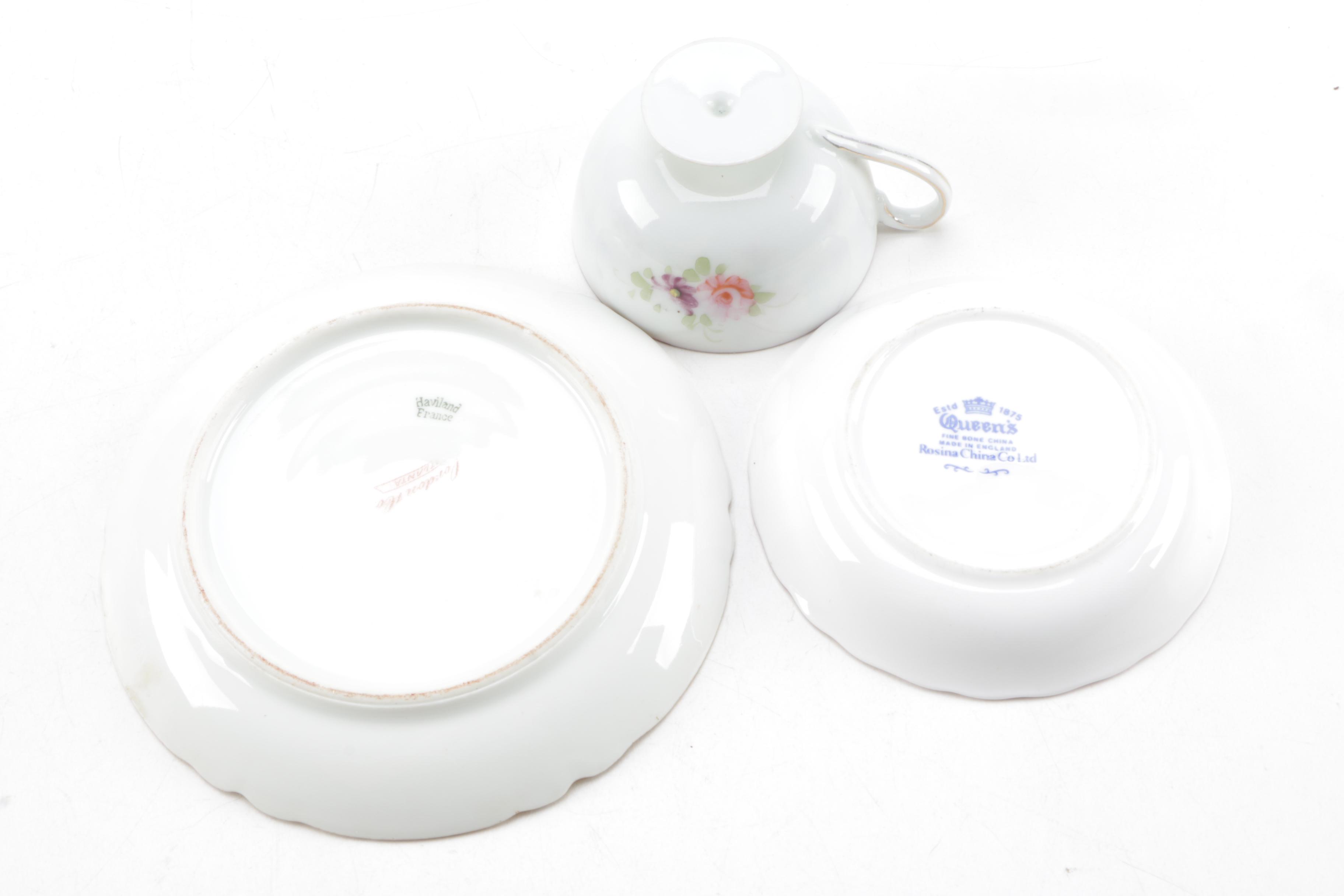 Vintage Porcelain Tableware Including Haviland