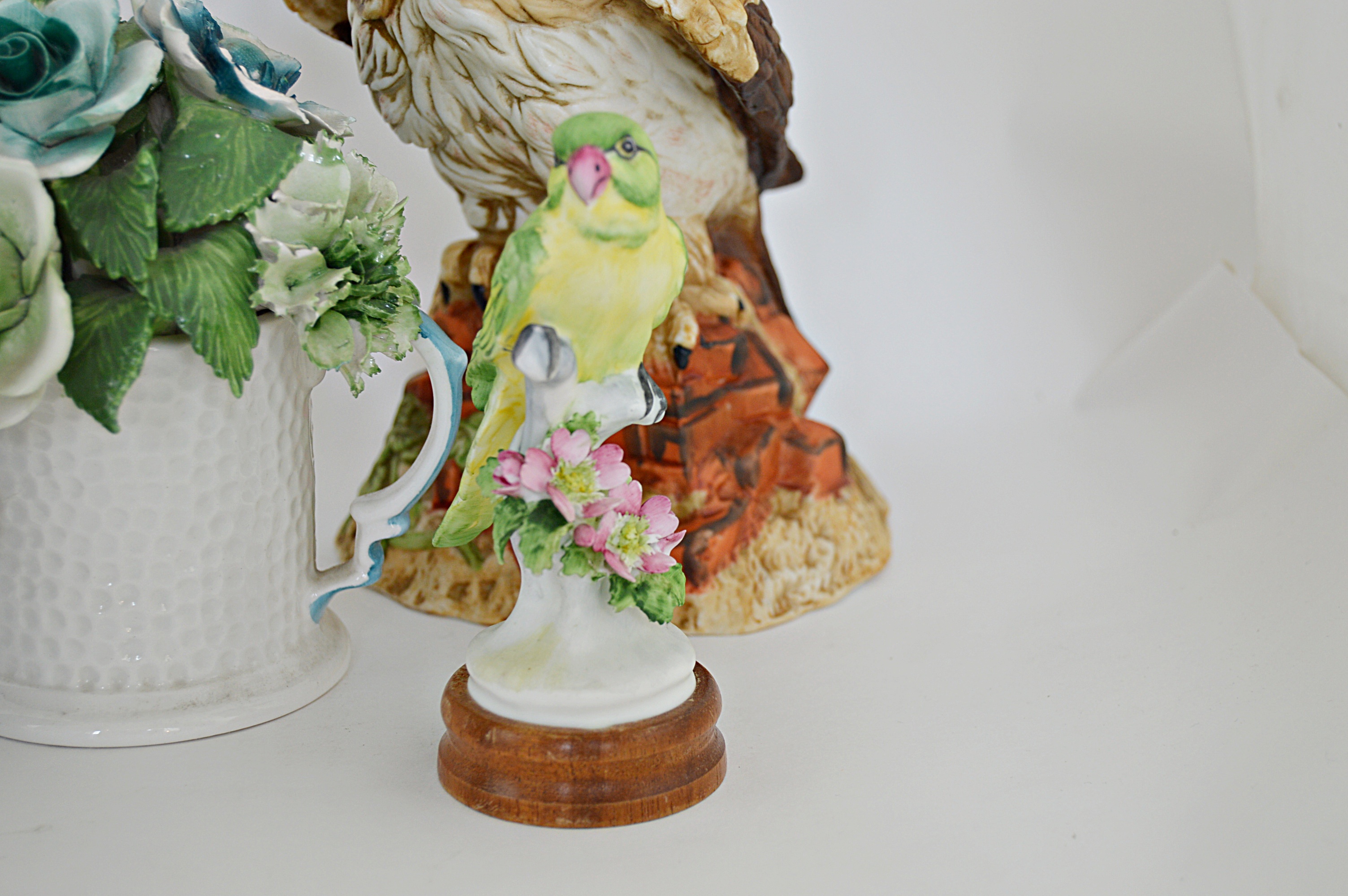 Vintage Bird and Floral Porcelain and Bone China Figurines