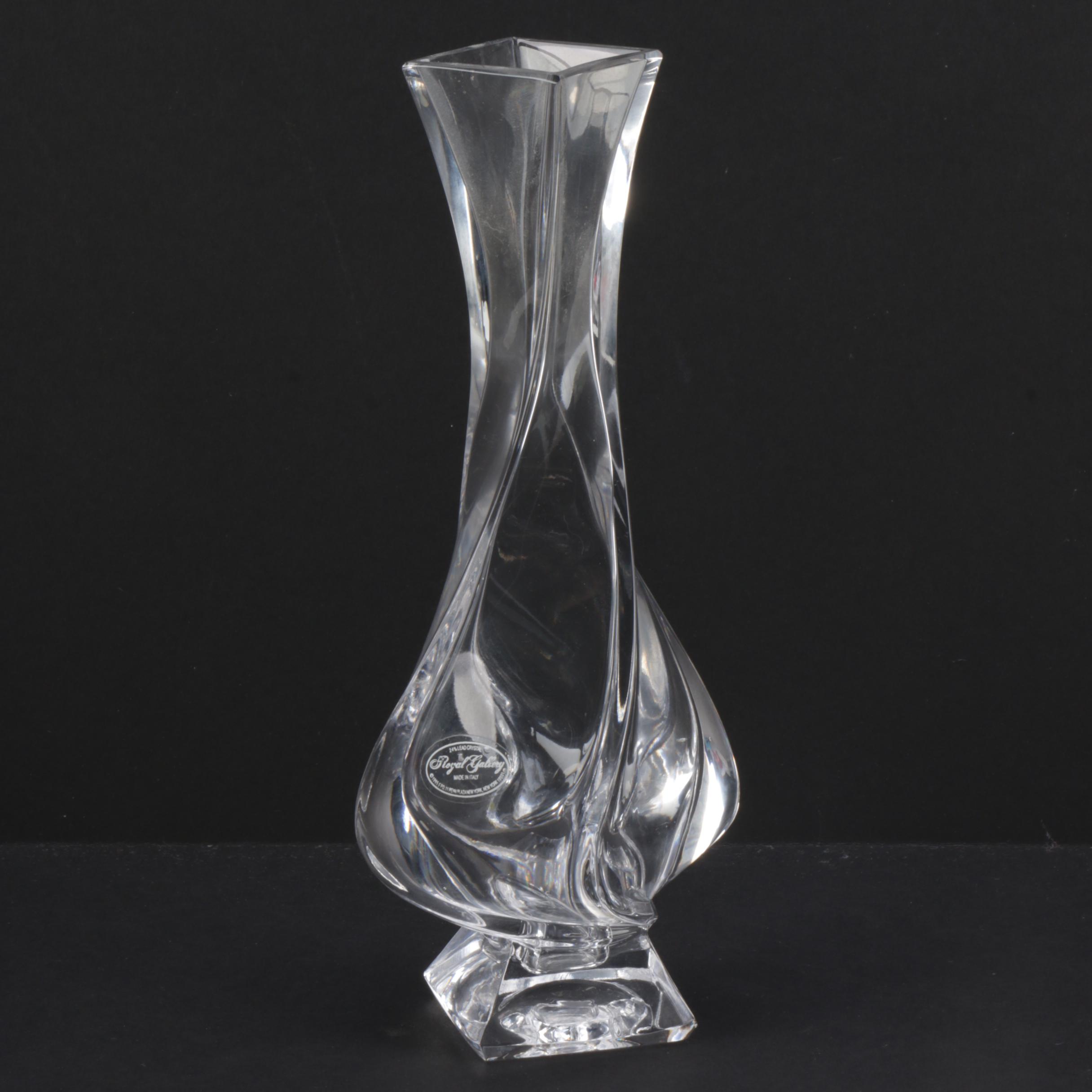 Royal Gallery Lead Crystal Twisted Vase
