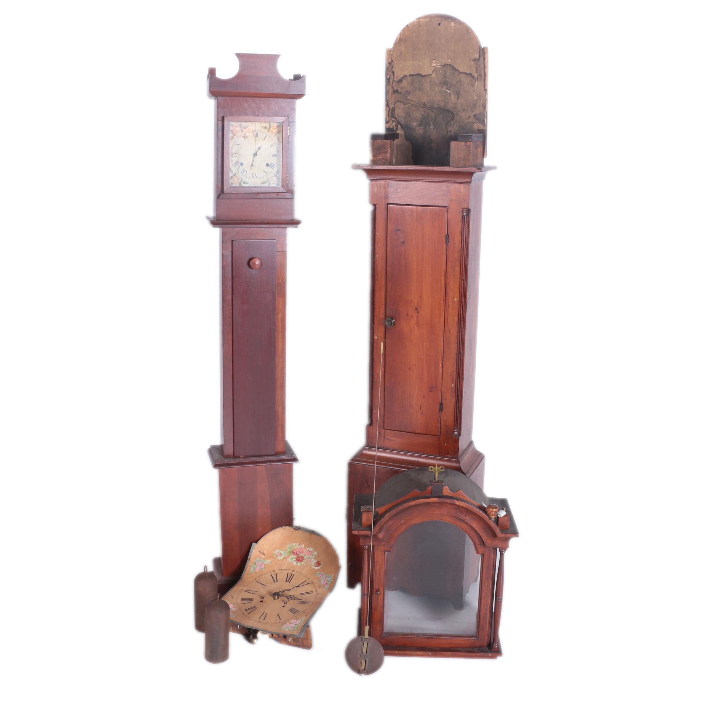 Antique and Vintage Tall Case Wood Clocks