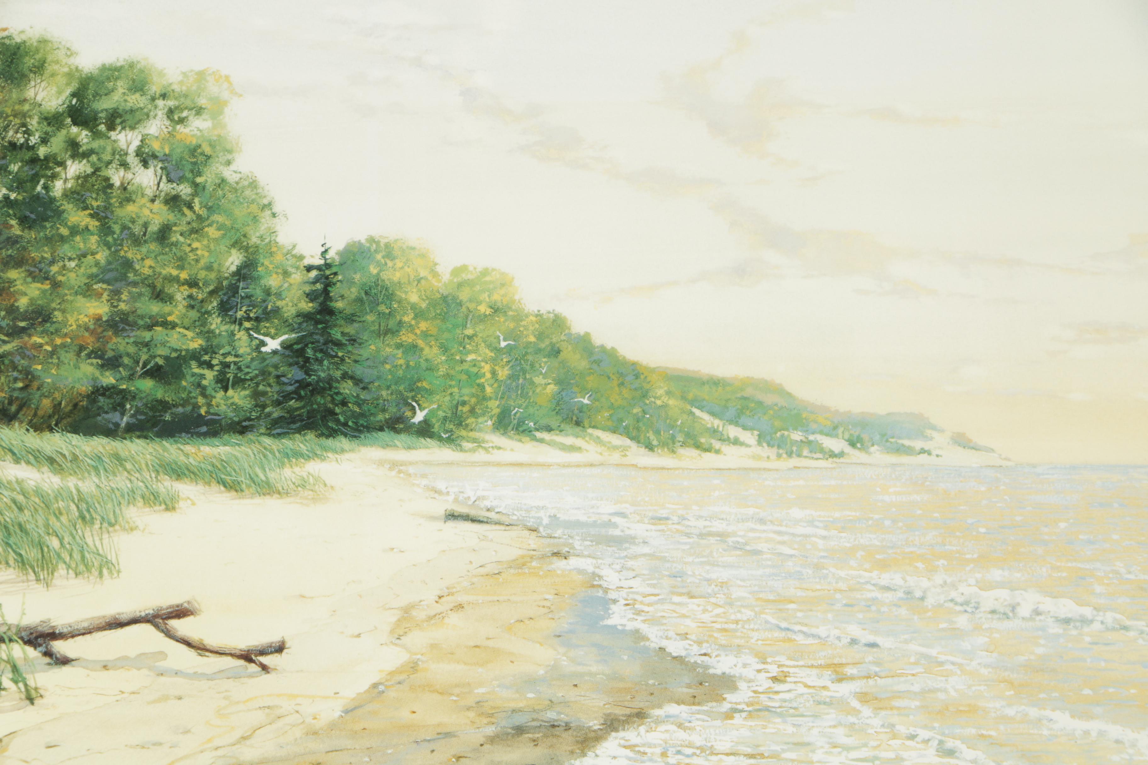 Randall Higdon Limited Edition Offset Lithograph Print "Shoreline Air"