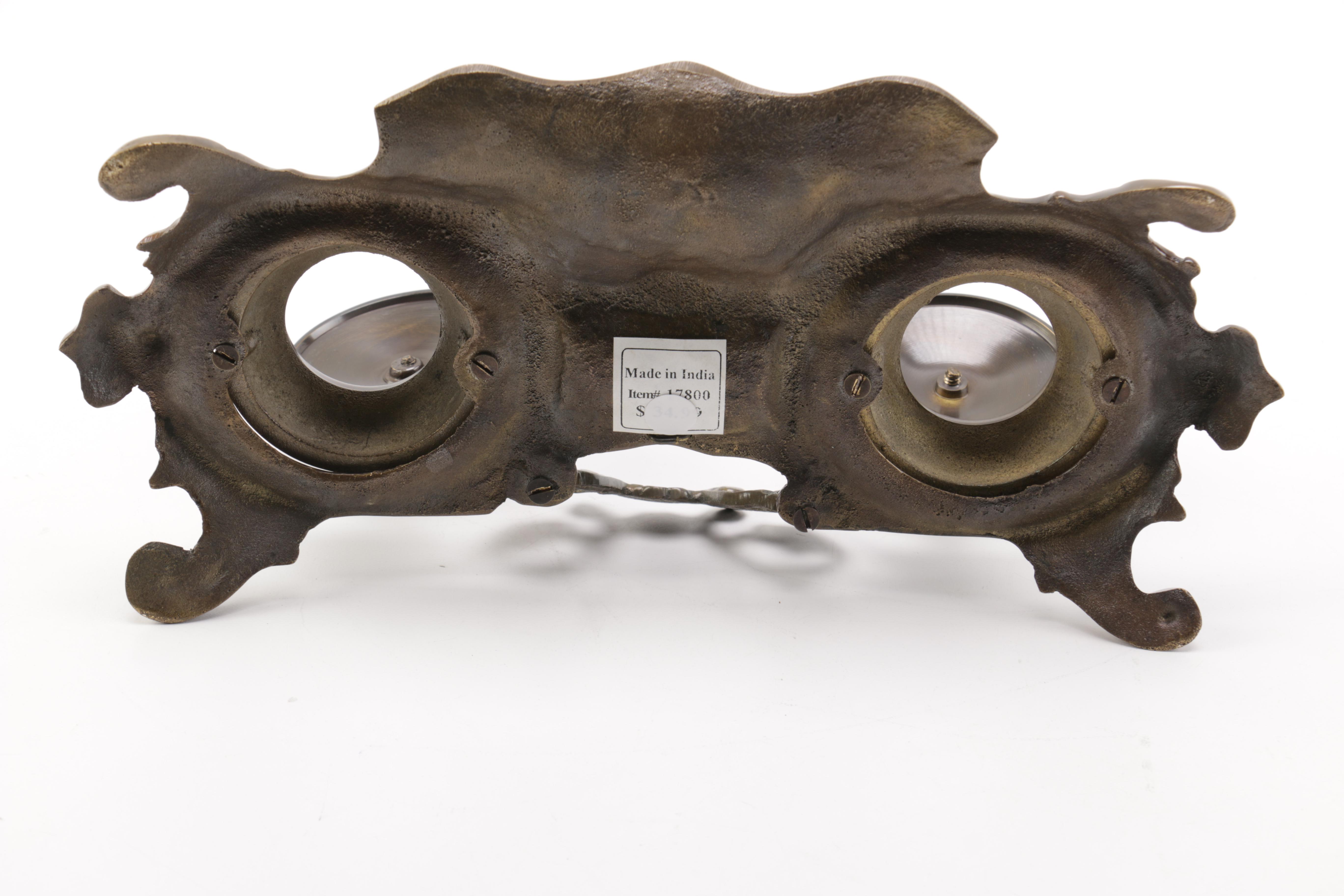 Bronze Tone Double Inkstand