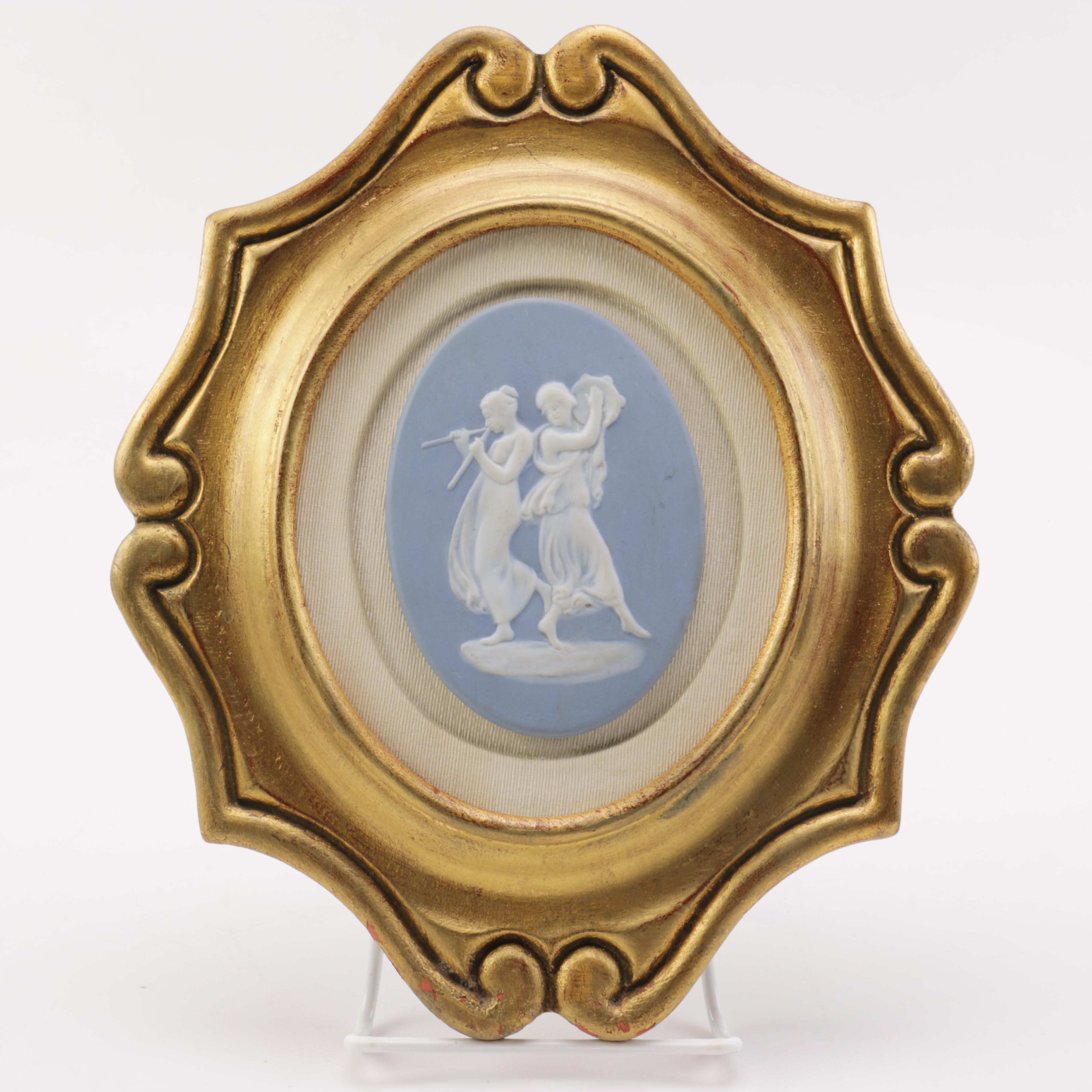 Framed Limoges Pâte-sur-pâte Cameo