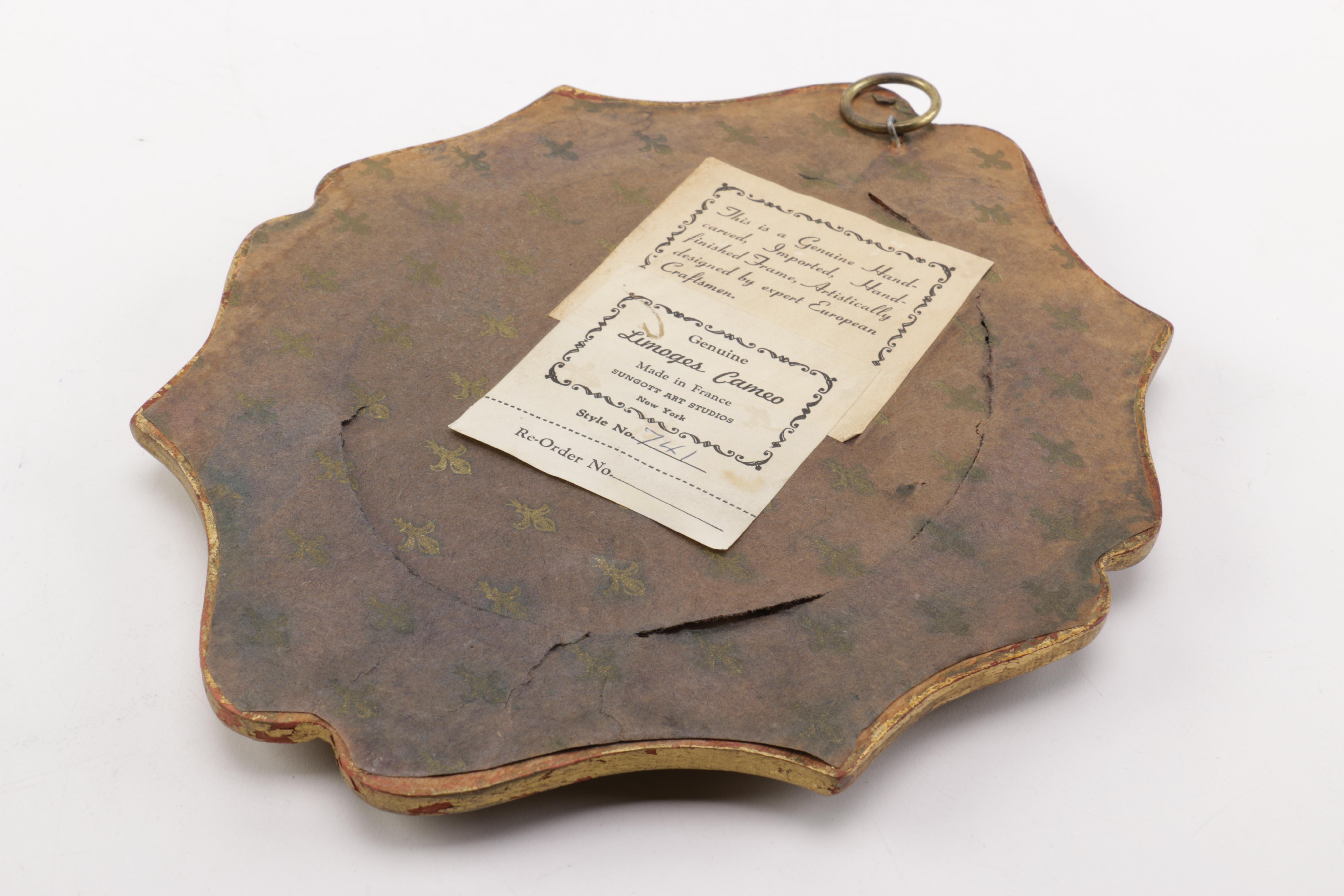 Framed Limoges Pâte-sur-pâte Cameo