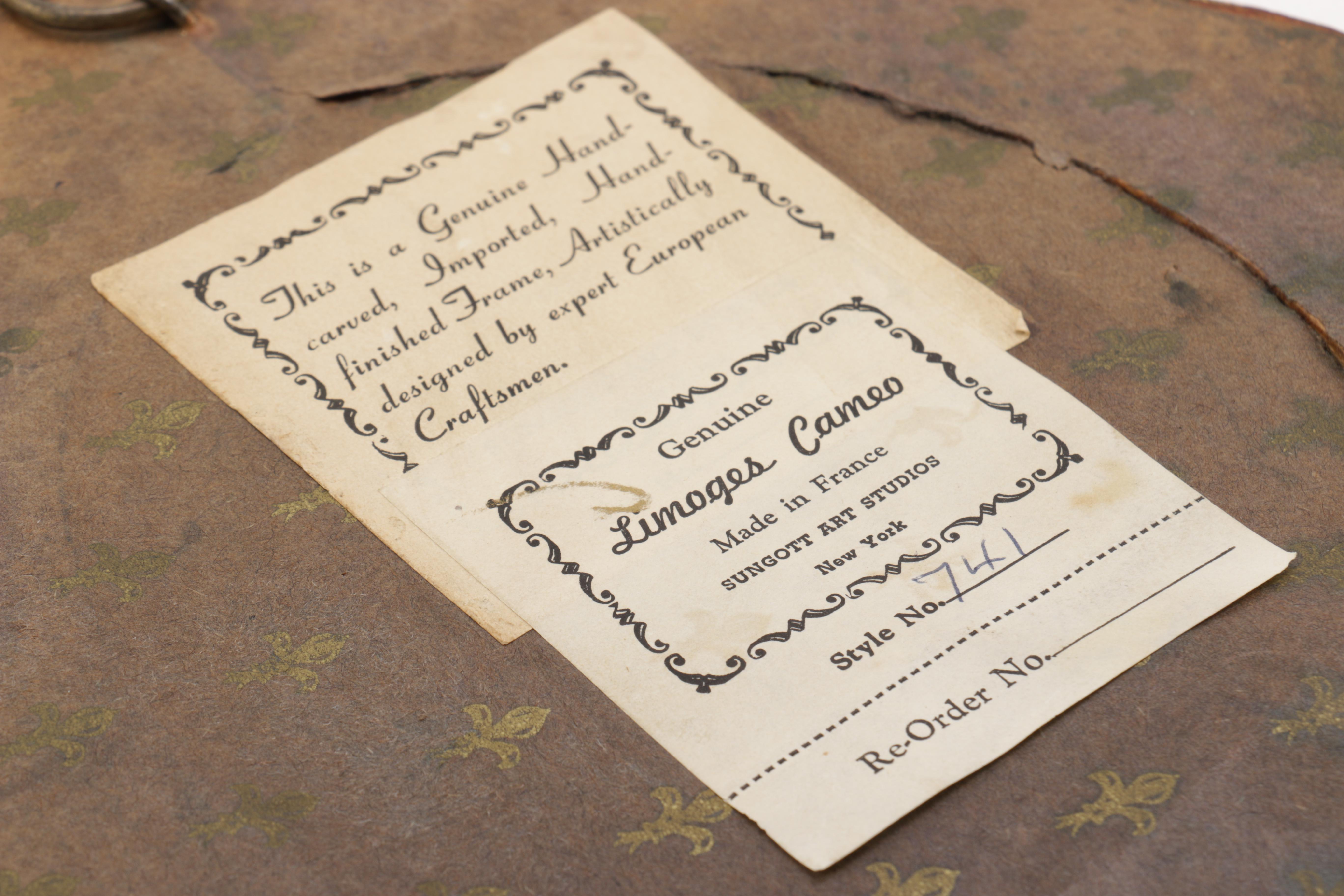 Framed Limoges Pâte-sur-pâte Cameo