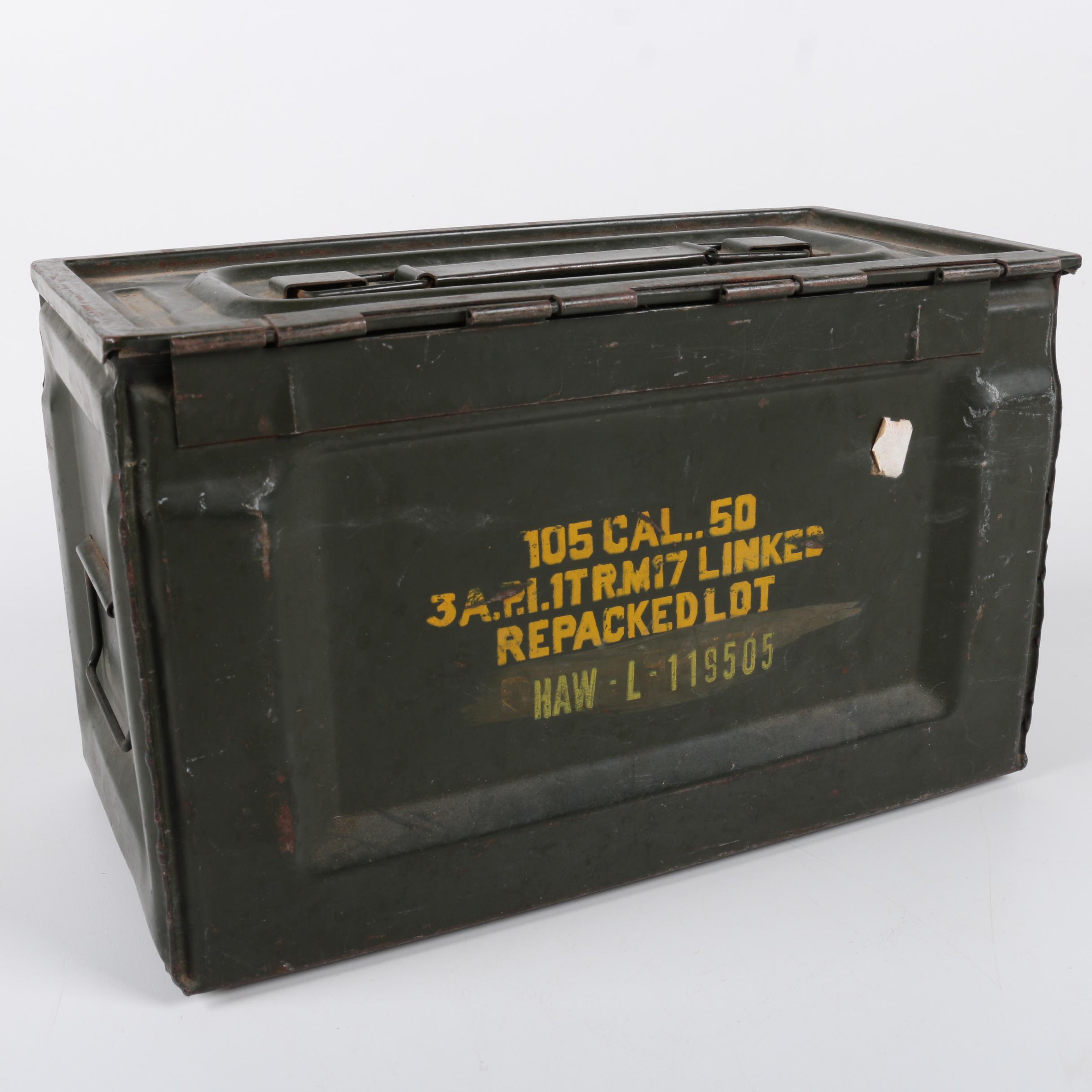Vintage 50 Cal Ammunition Box