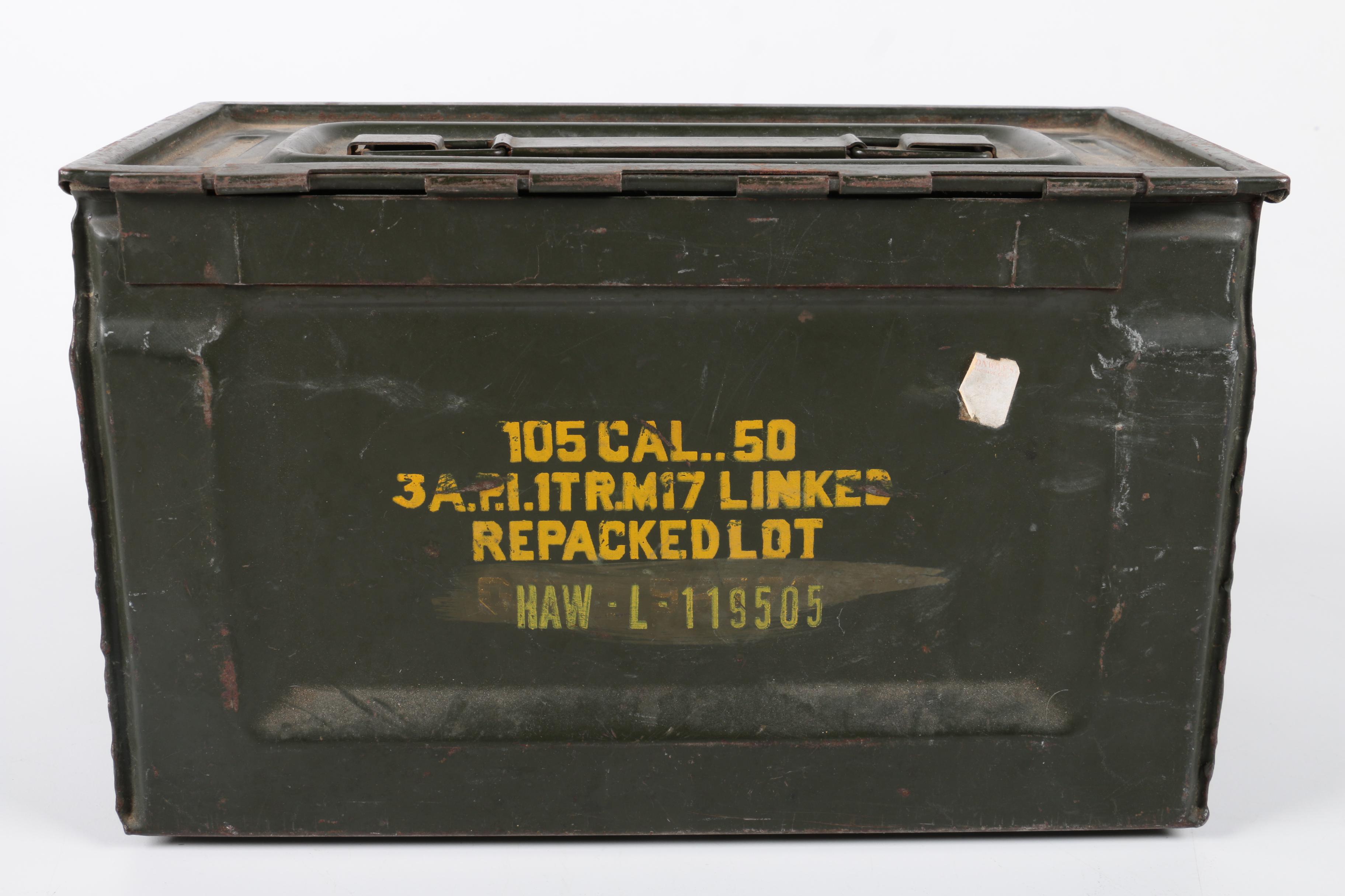 Vintage 50 Cal Ammunition Box