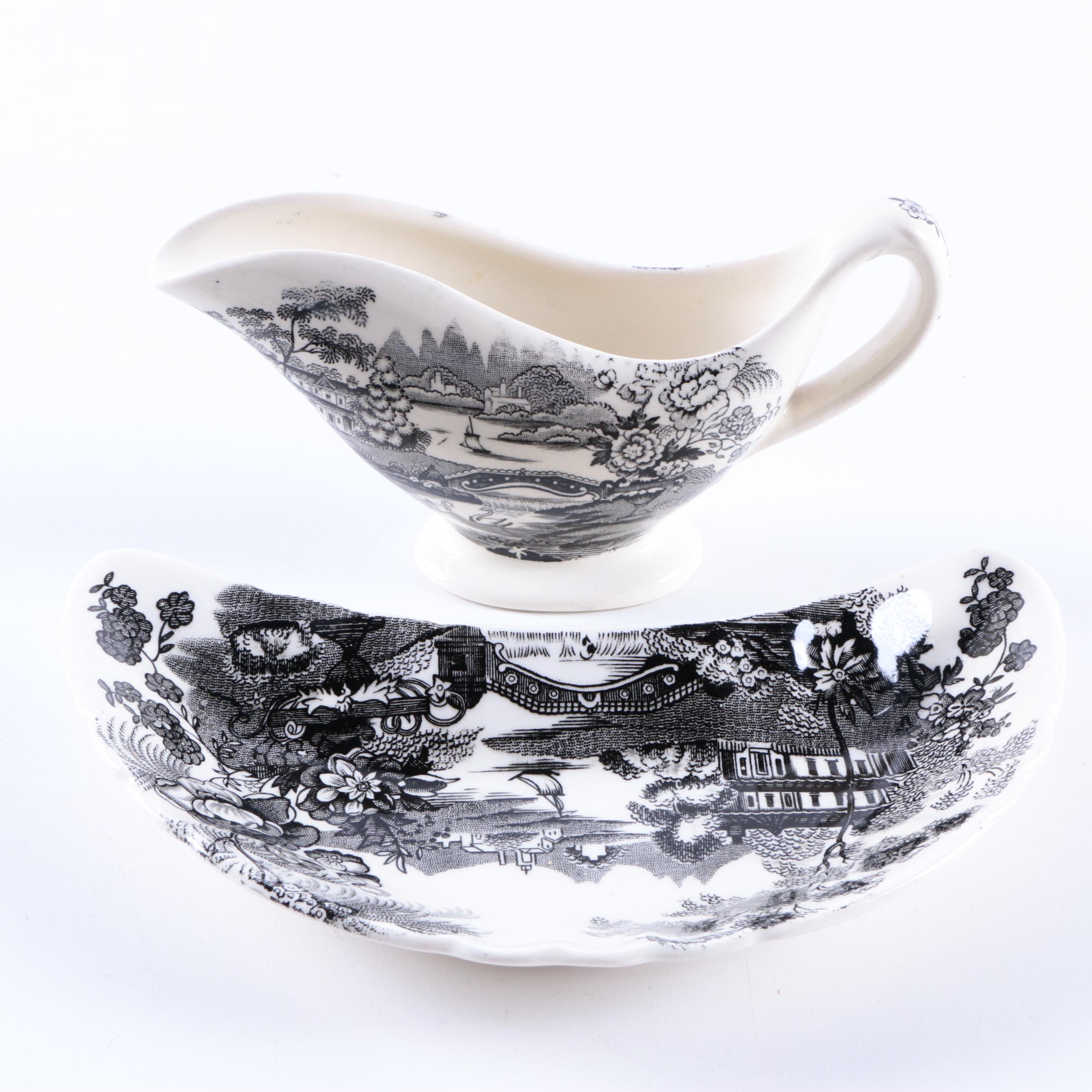 Royal Staffordshire "Tonquin Black" Earthenware Tableware