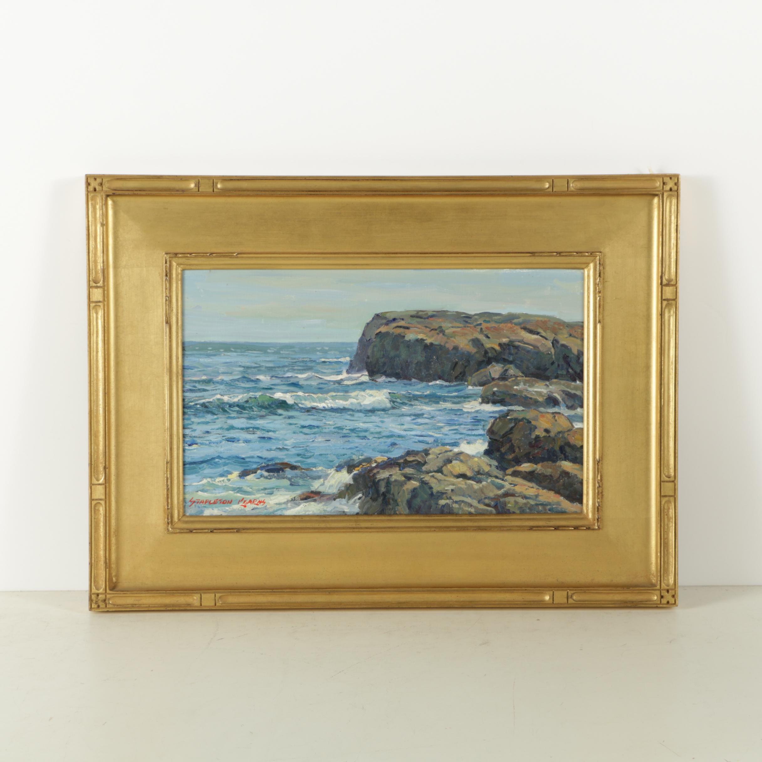 Stapleton Kearns Oil Painting on Canvas of a Seascape