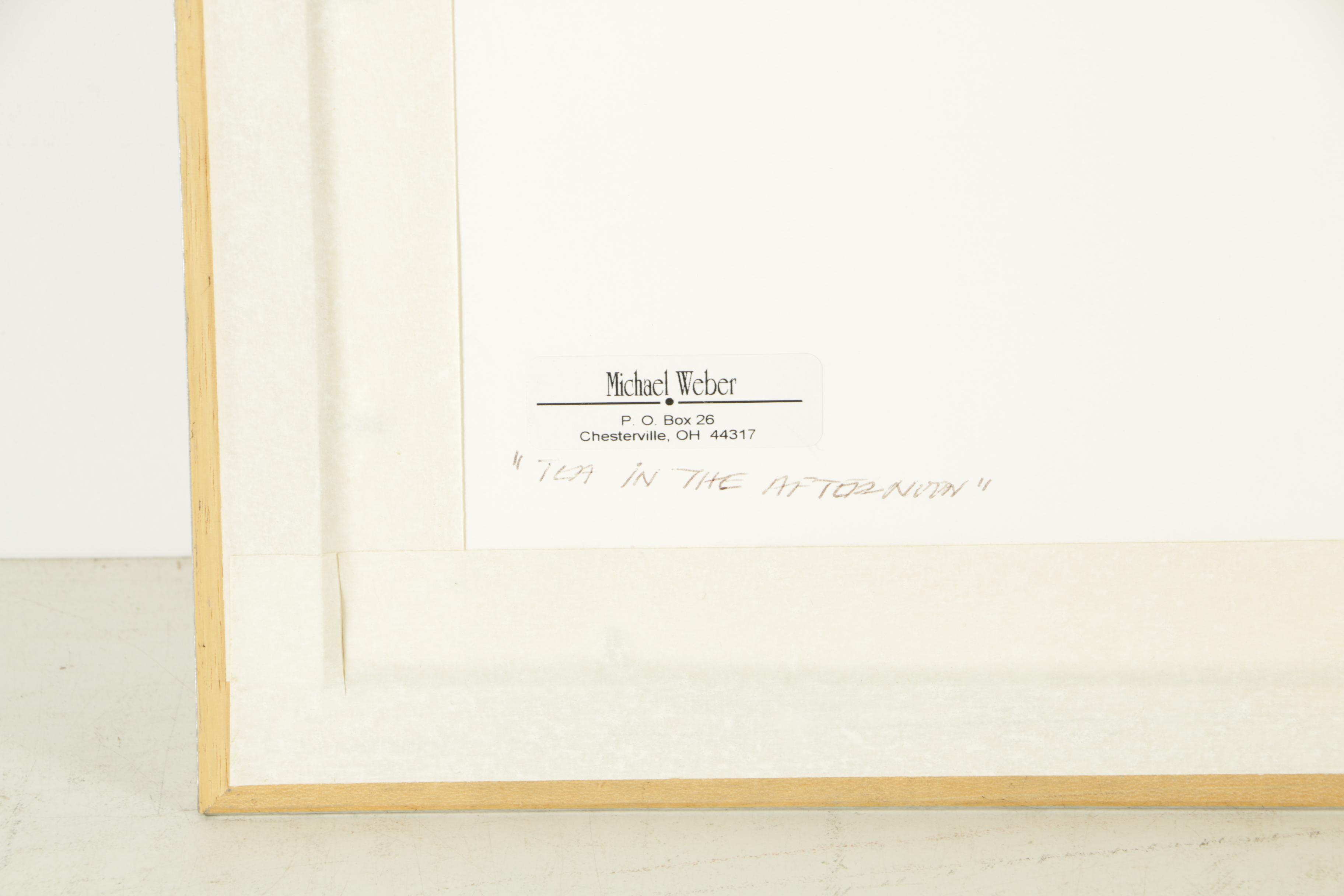 Michael Weber Watercolor Painting on Paper "Tea in the Afternoon"