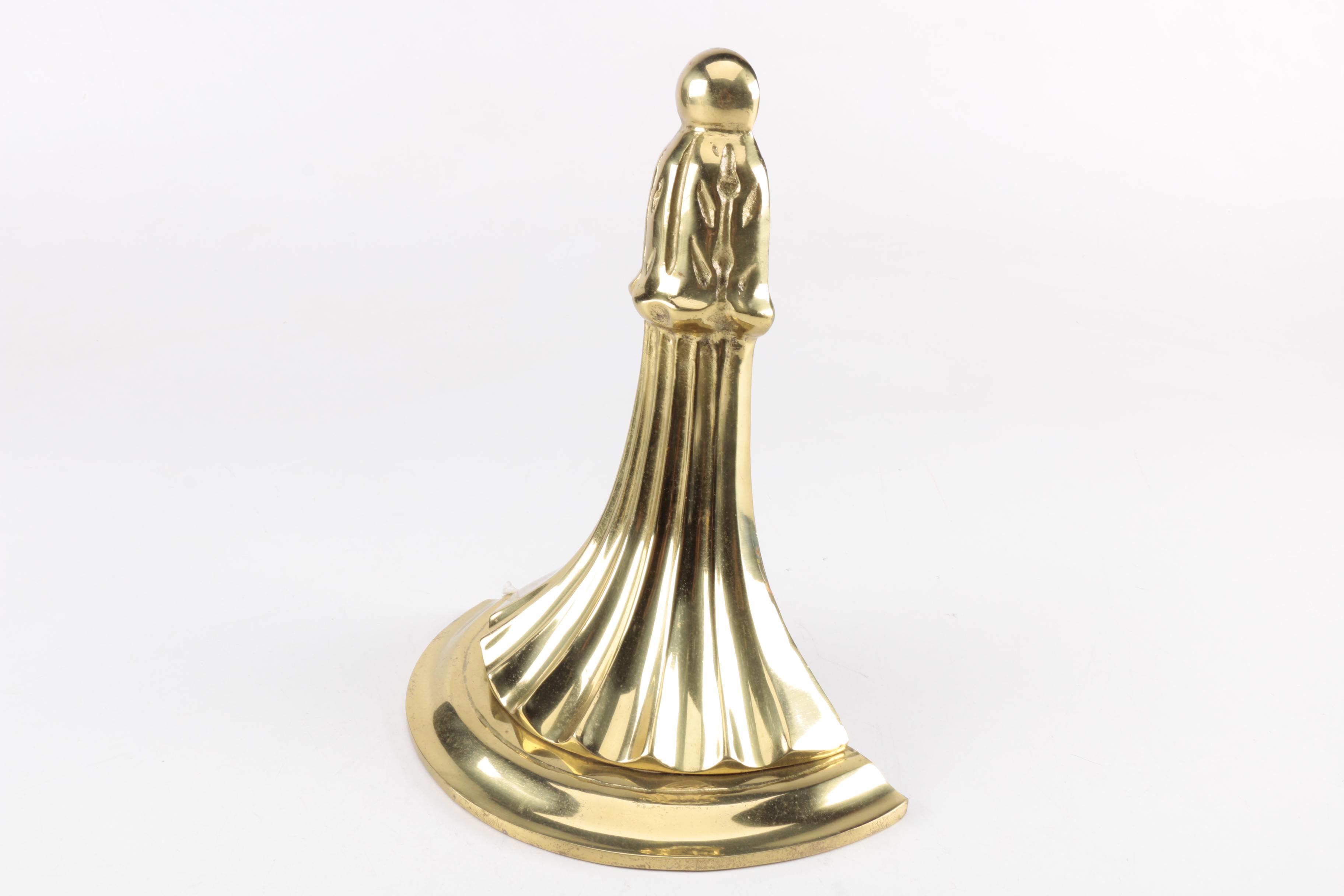 Pair of Brass Lacquered Wall Sconces