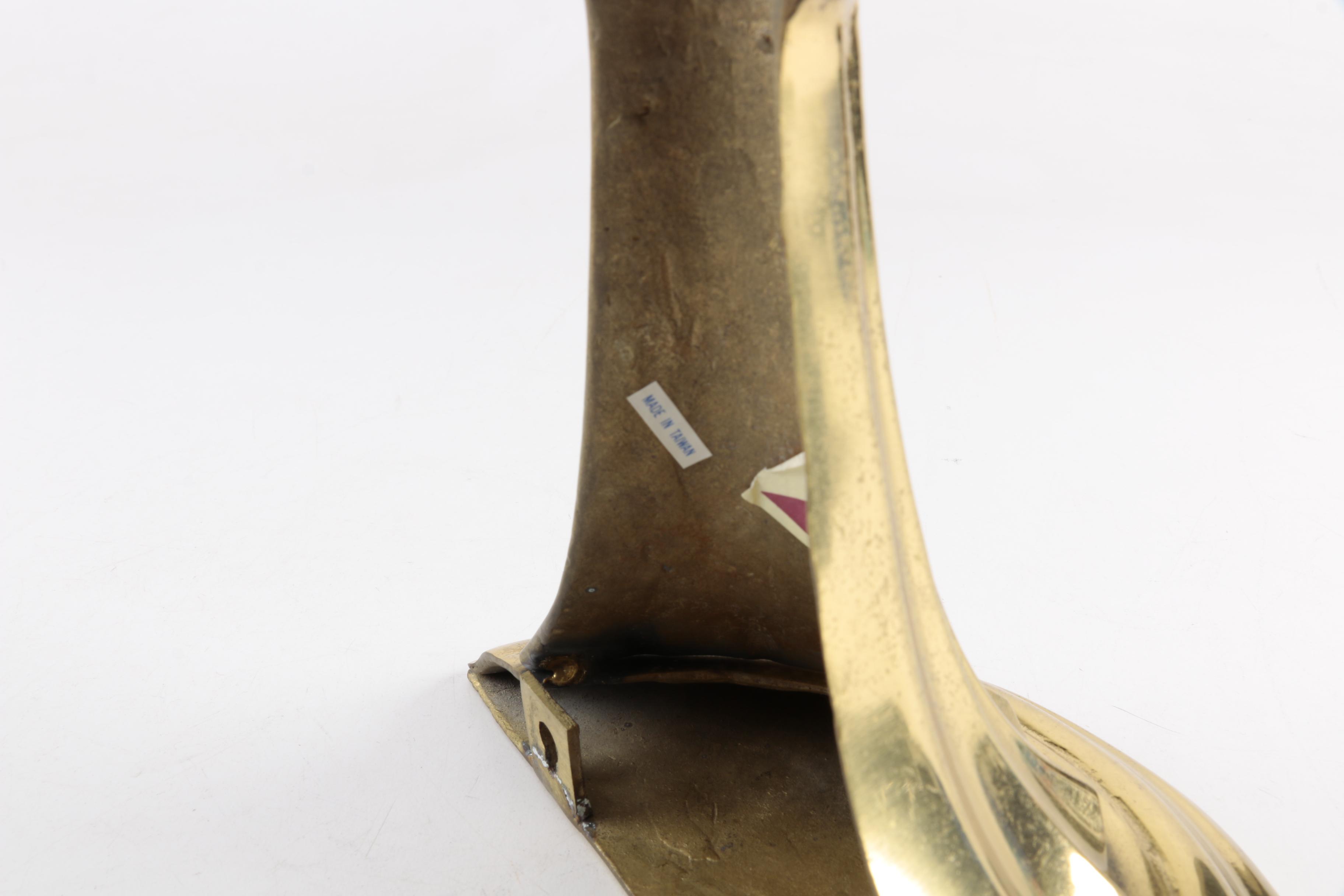 Pair of Brass Lacquered Wall Sconces