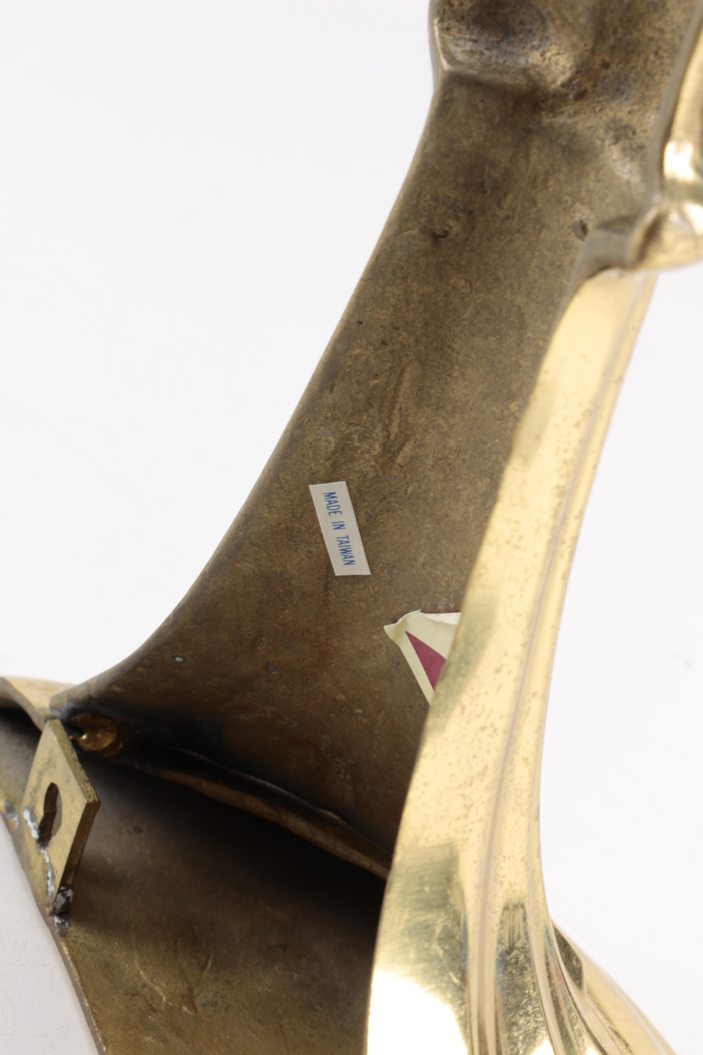 Pair of Brass Lacquered Wall Sconces