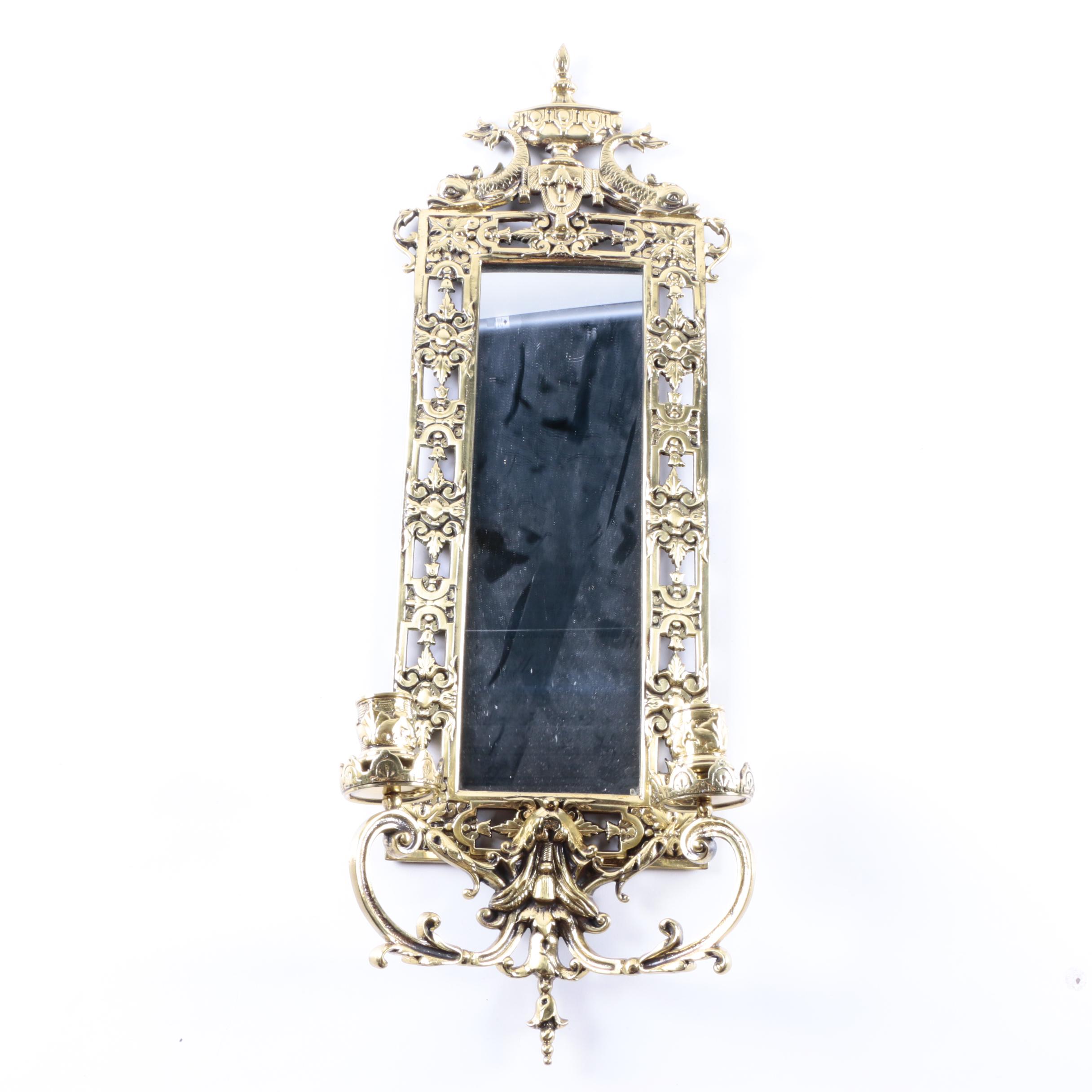 Ornate Mirrored Wall Sconce