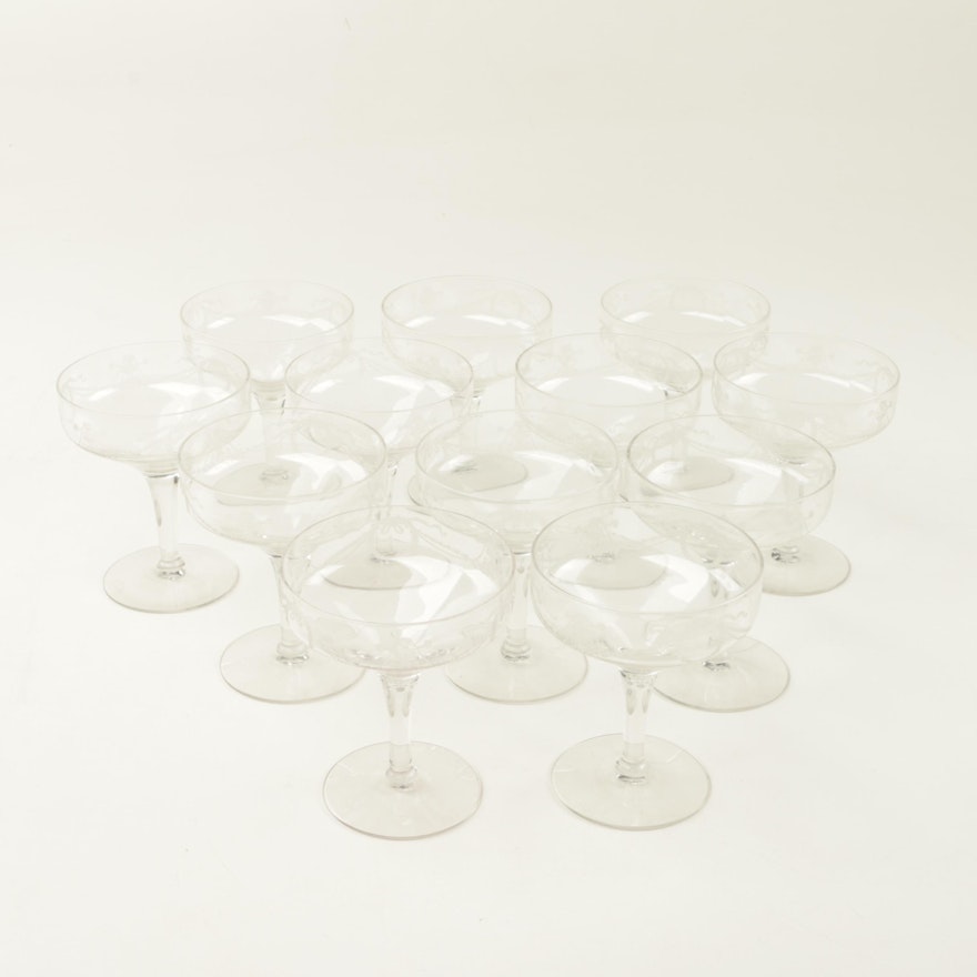 Fostoria "Garland" Champagne Glasses