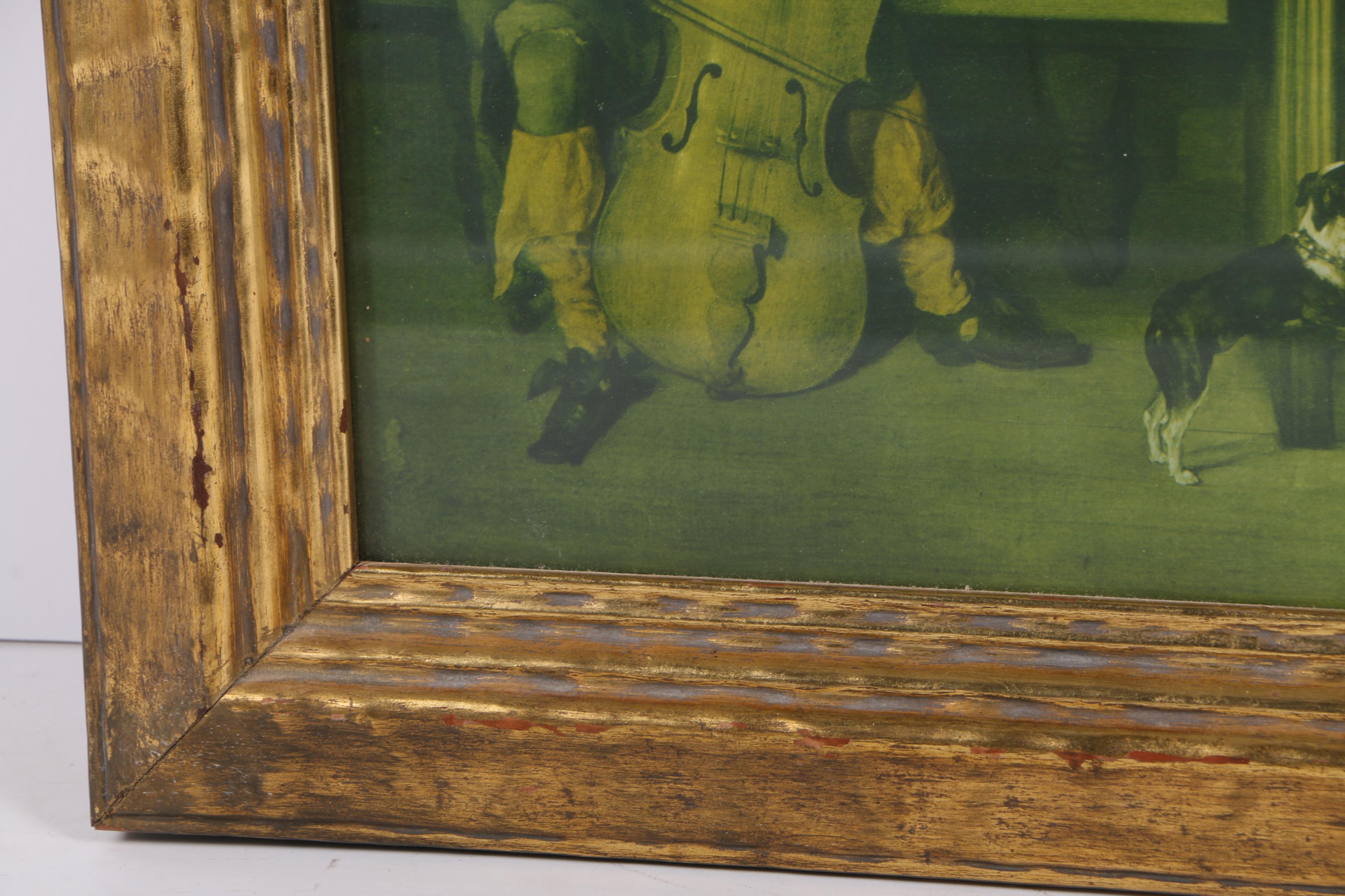 Framed Reproduction Print After Dutch Painting