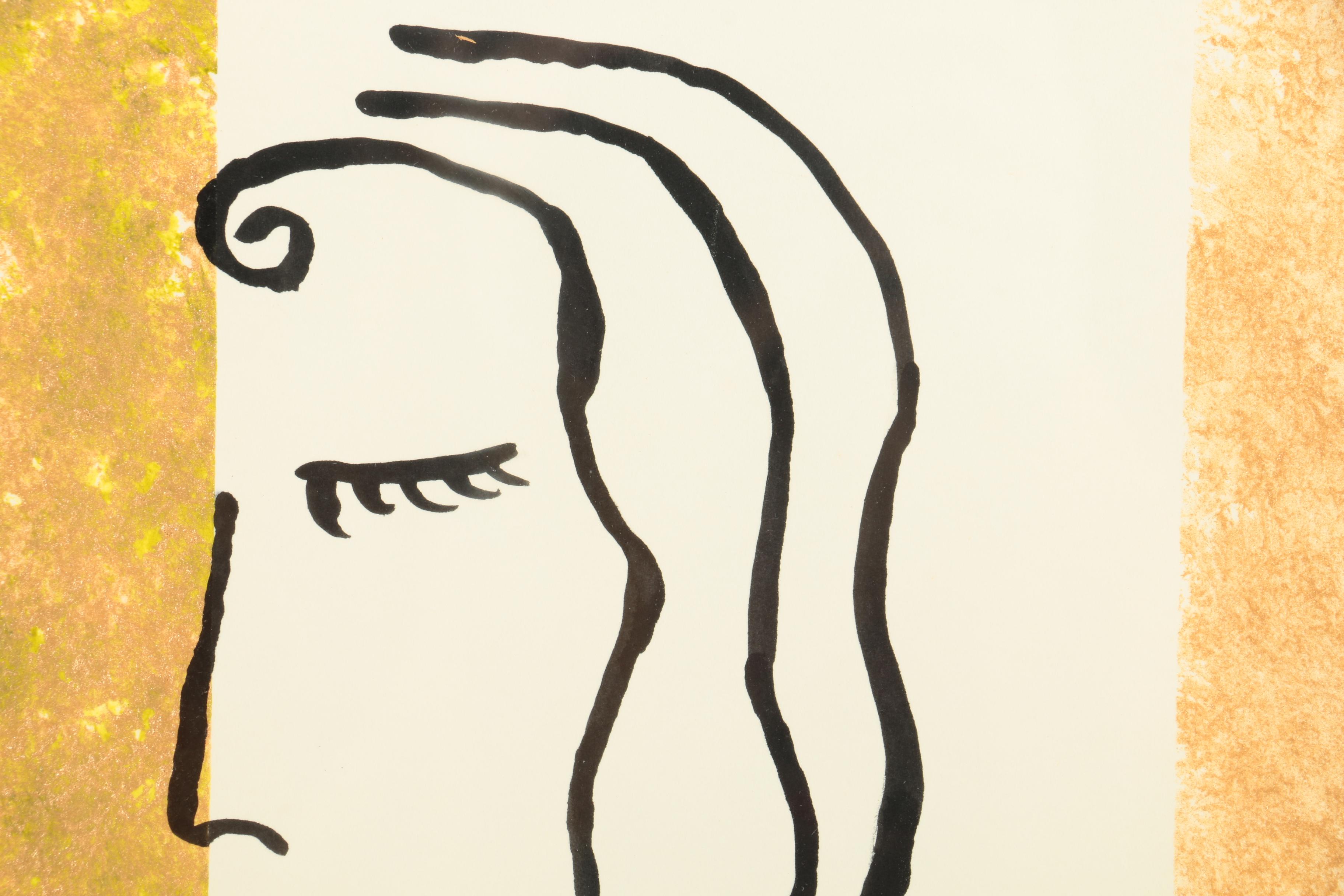 Serigraph Print of Woman's Face