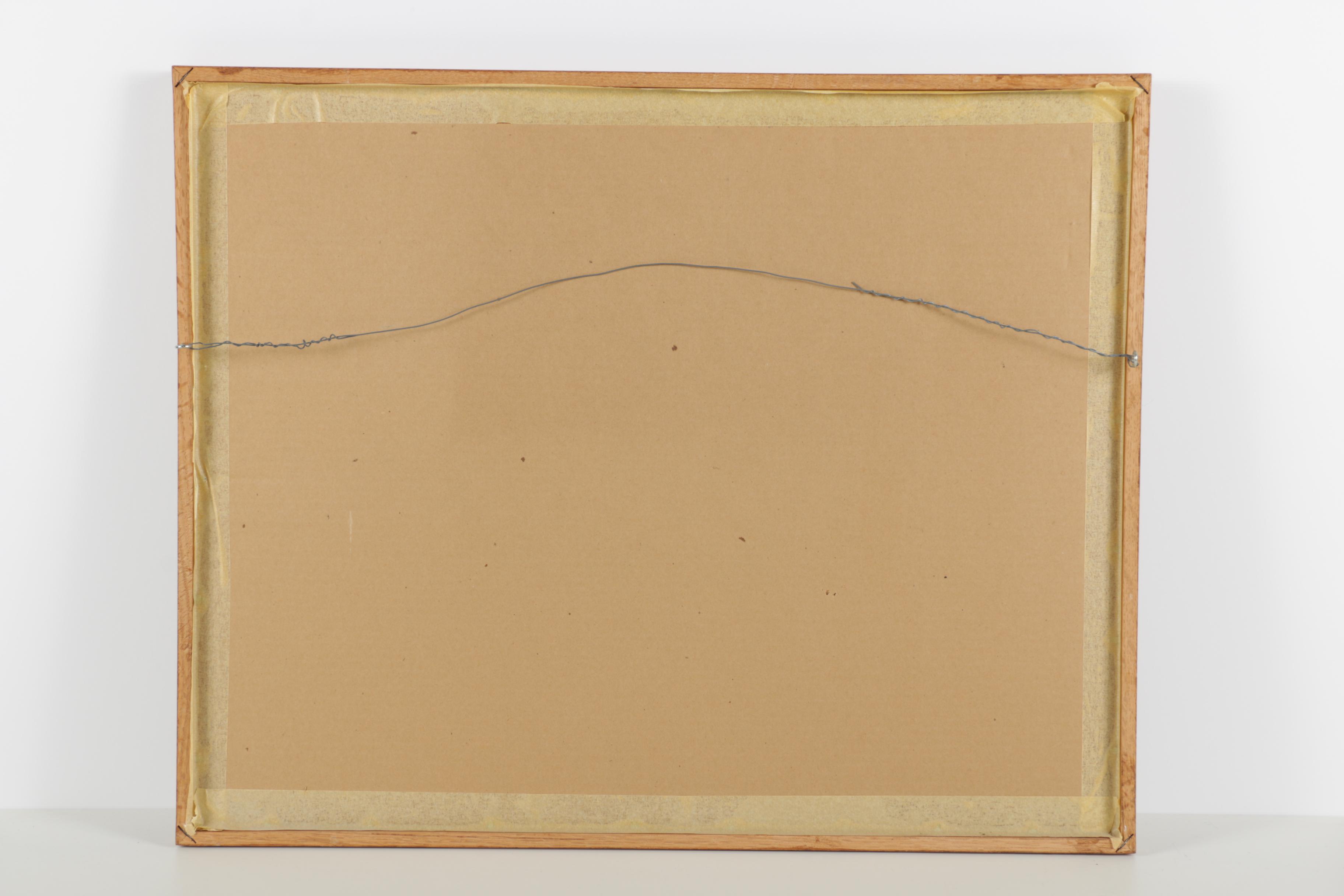 Steven O. Scott Gouache Painting on Paper of Lake Scene