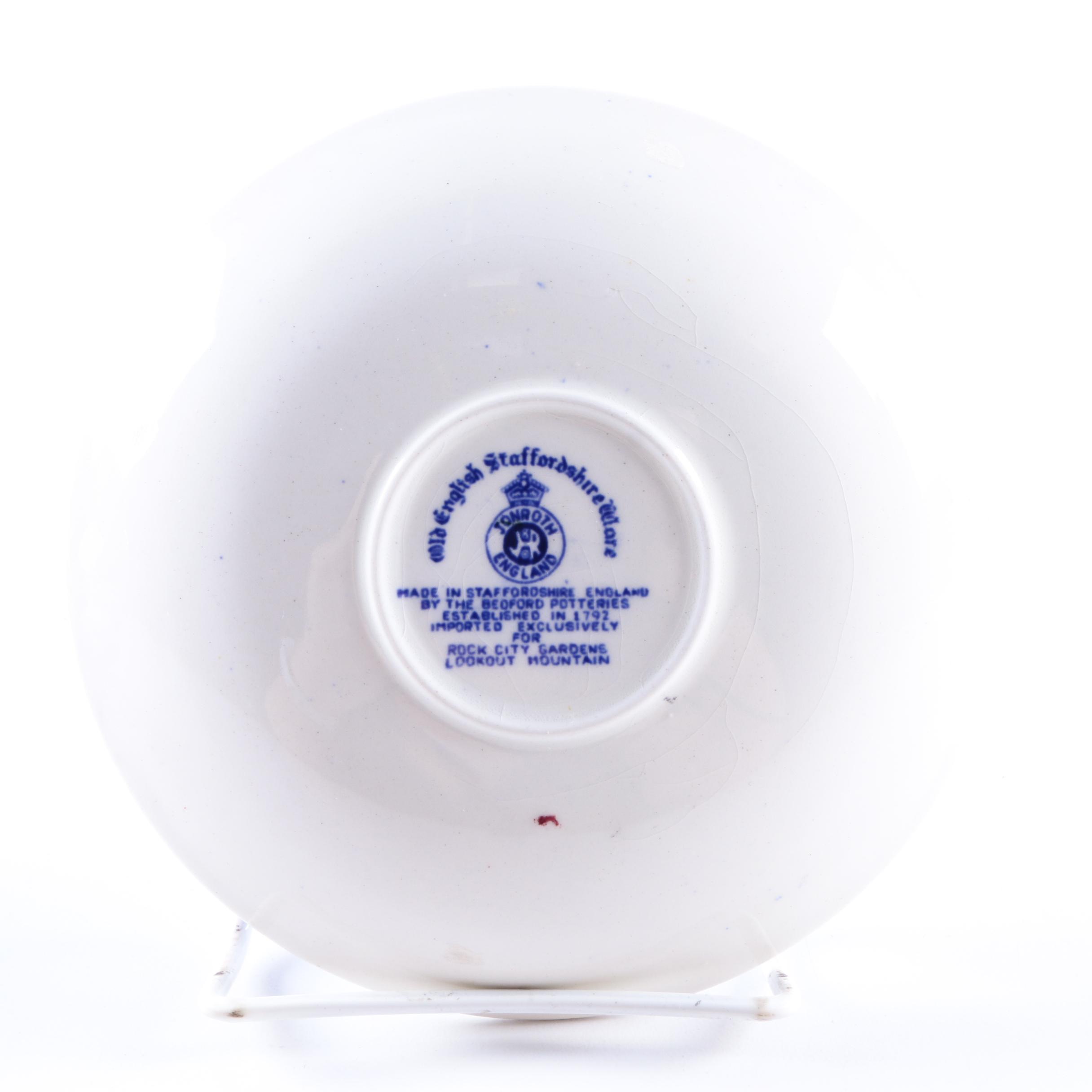 Jonroth "Rock City Gardens" Porcelain Teacups and Saucers