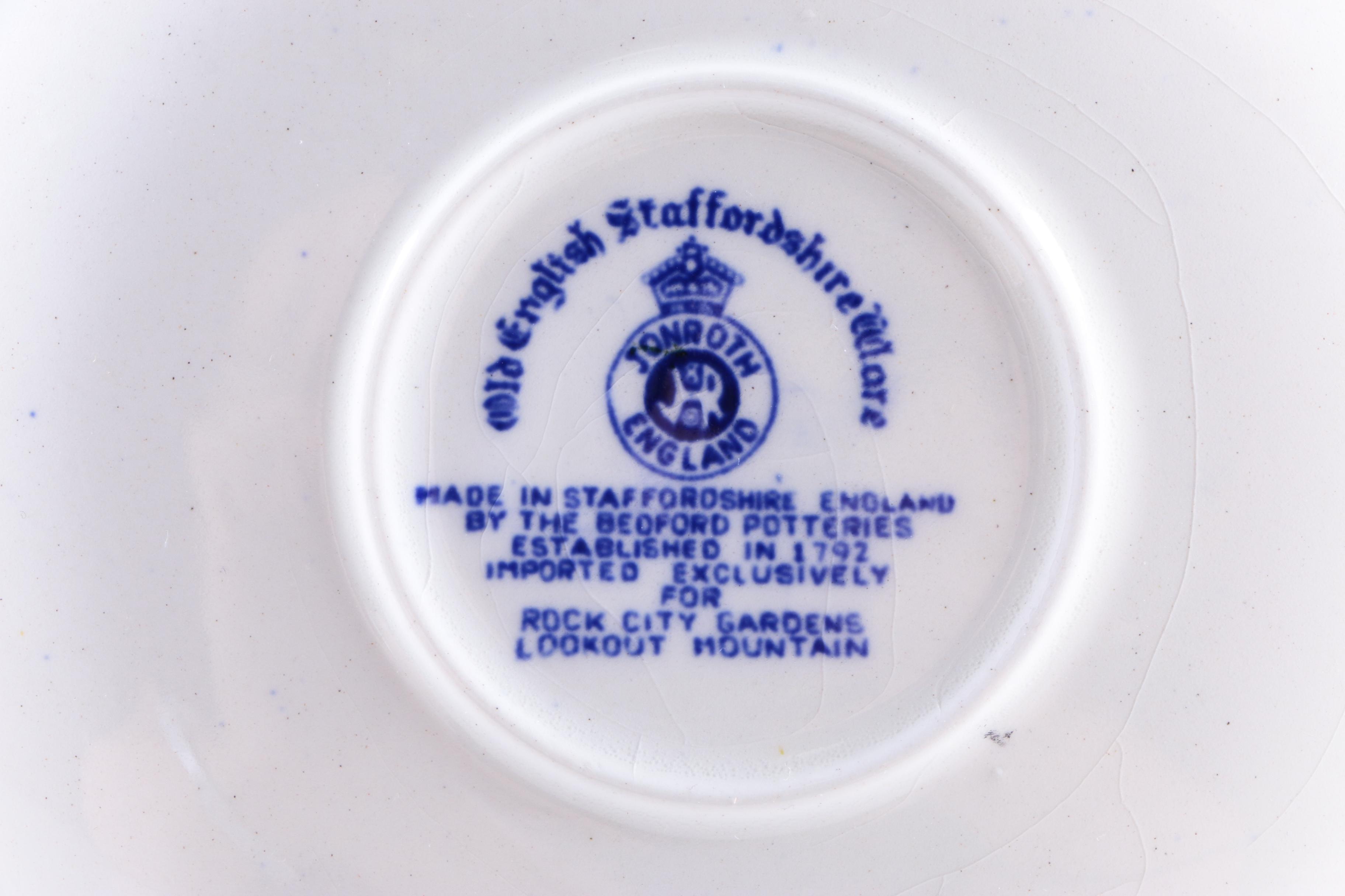 Jonroth "Rock City Gardens" Porcelain Teacups and Saucers