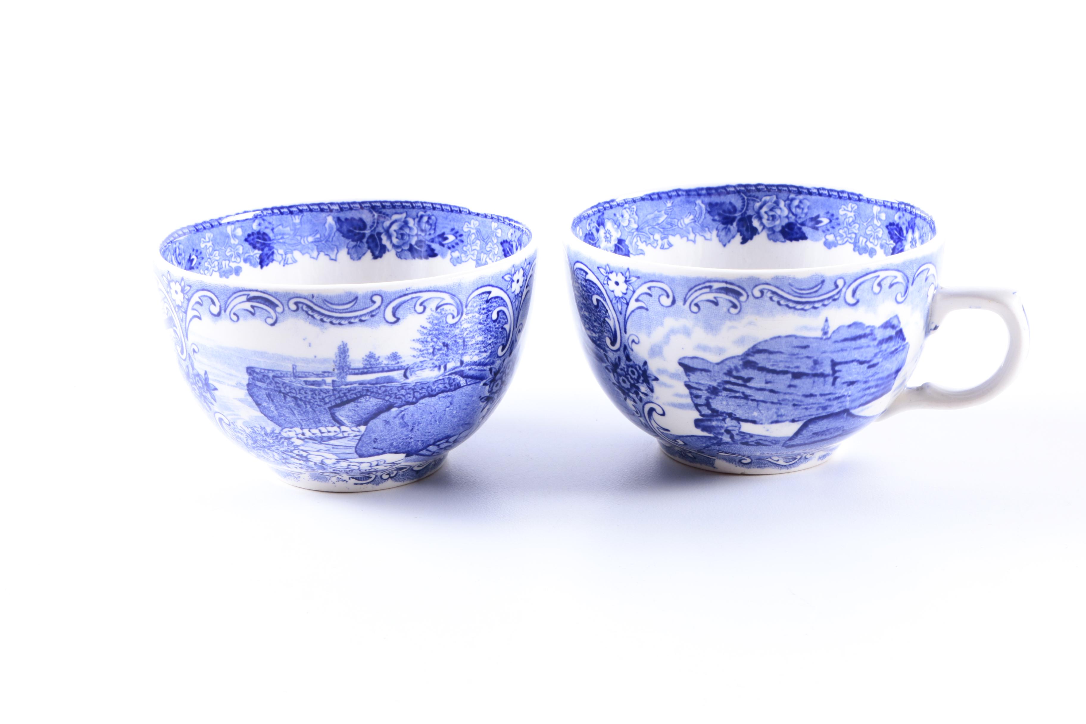 Jonroth "Rock City Gardens" Porcelain Teacups and Saucers