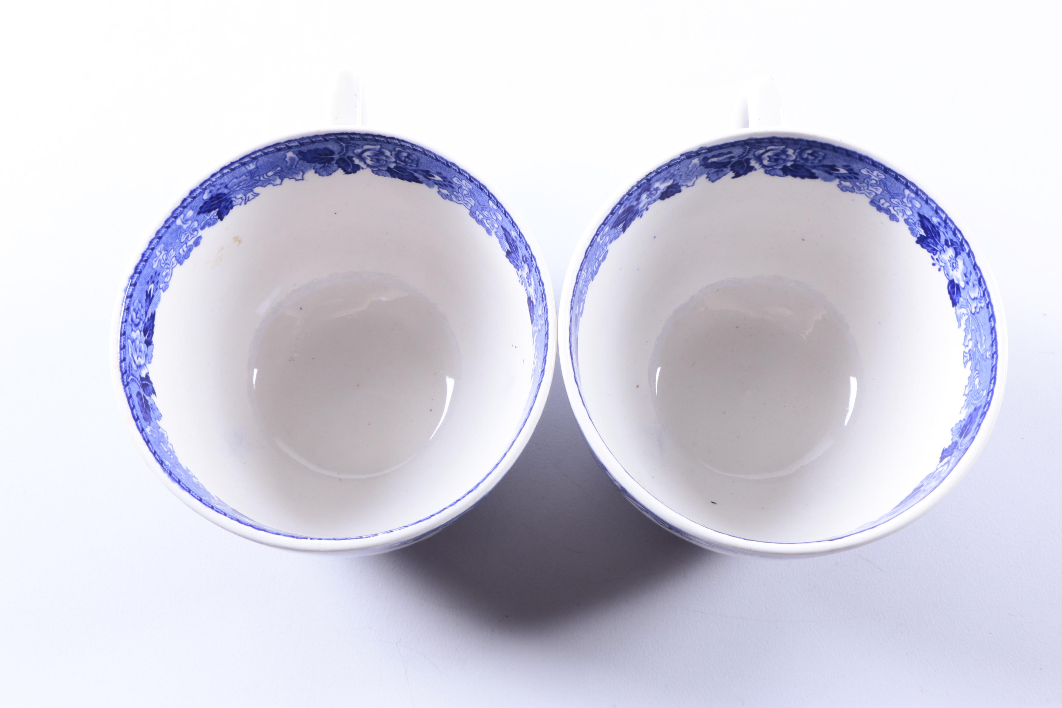 Jonroth "Rock City Gardens" Porcelain Teacups and Saucers