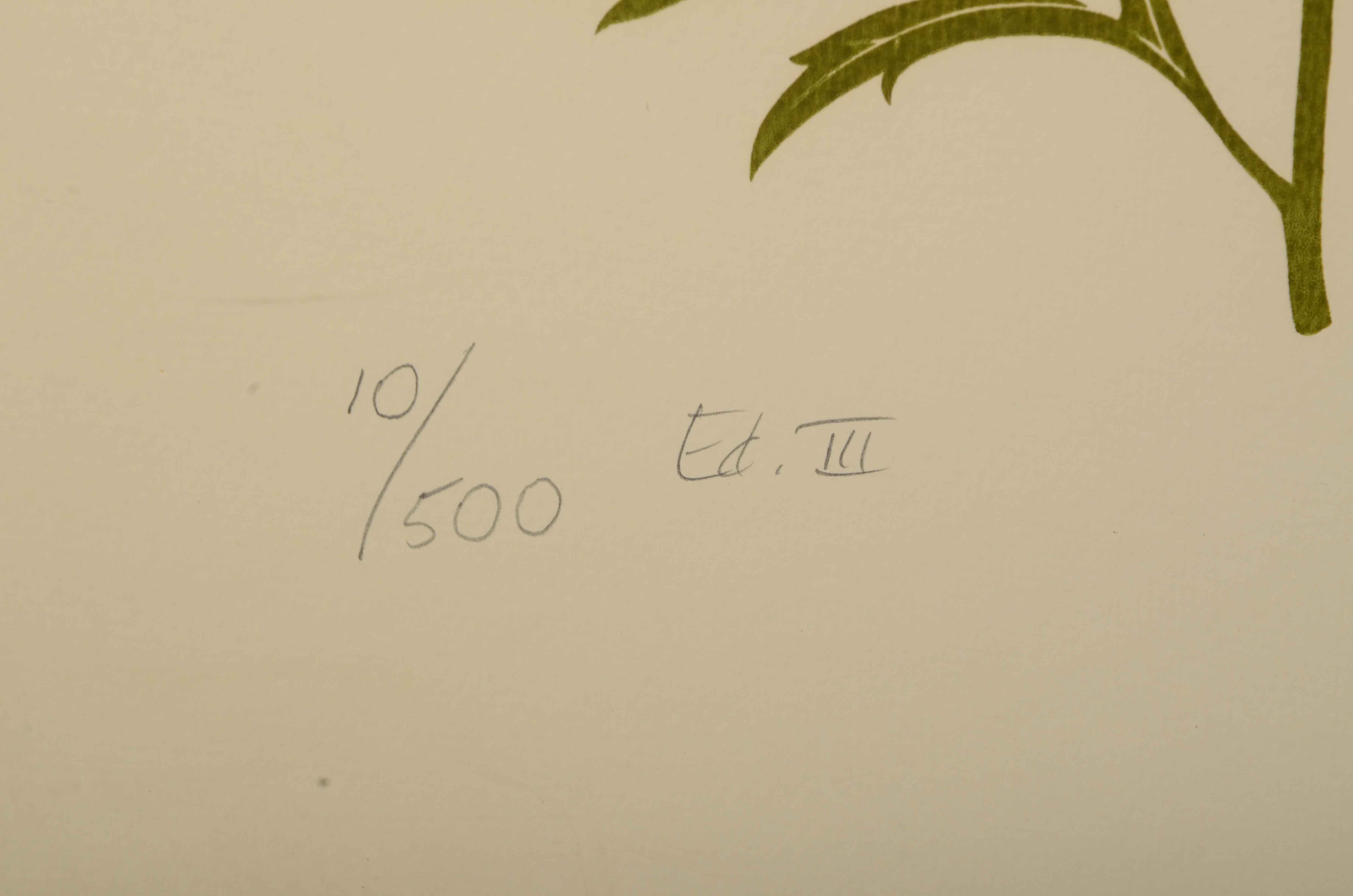 P. Chu Signed Serigraph of Poppies