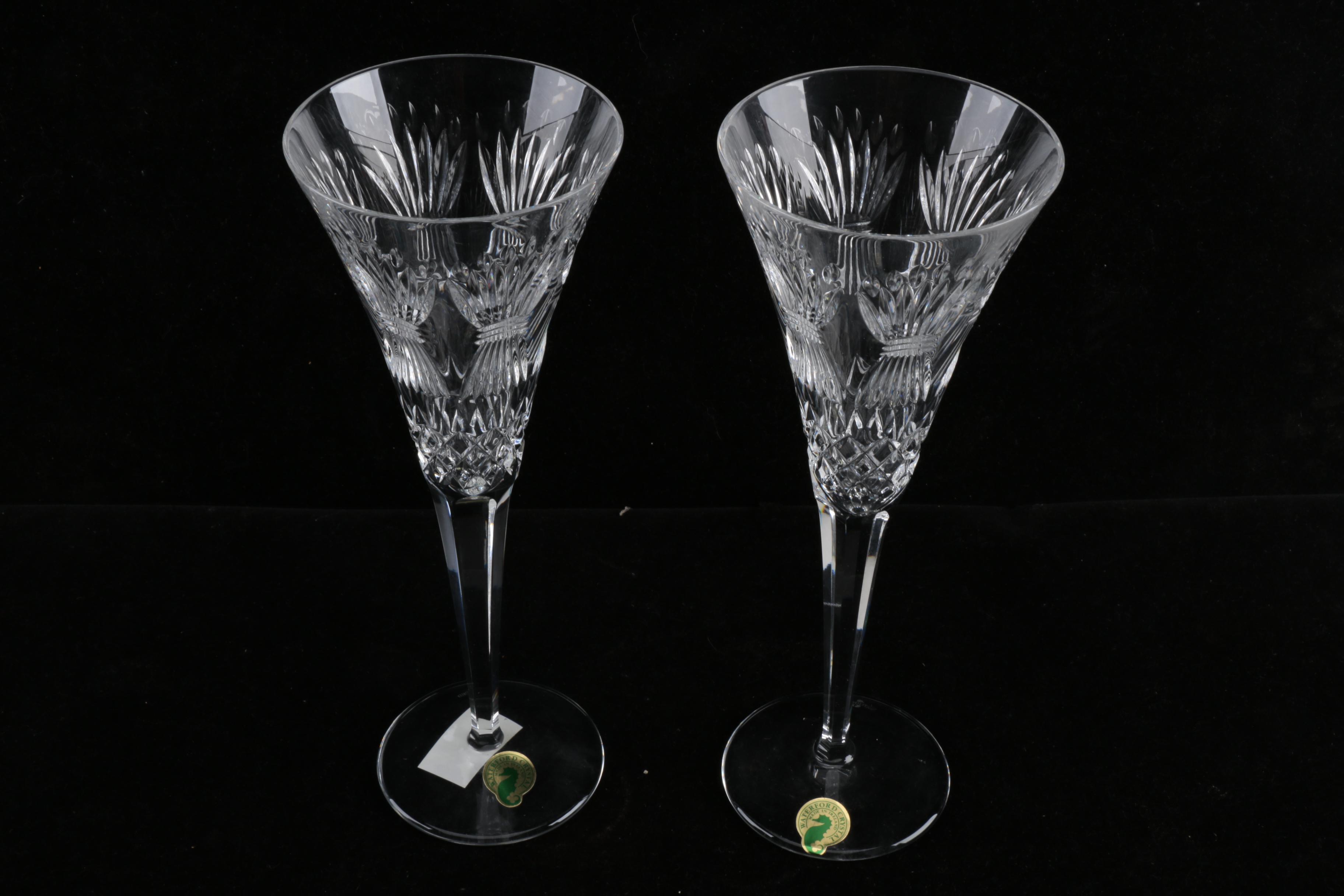 Waterford Crystal "Millennium" Champagne Flutes