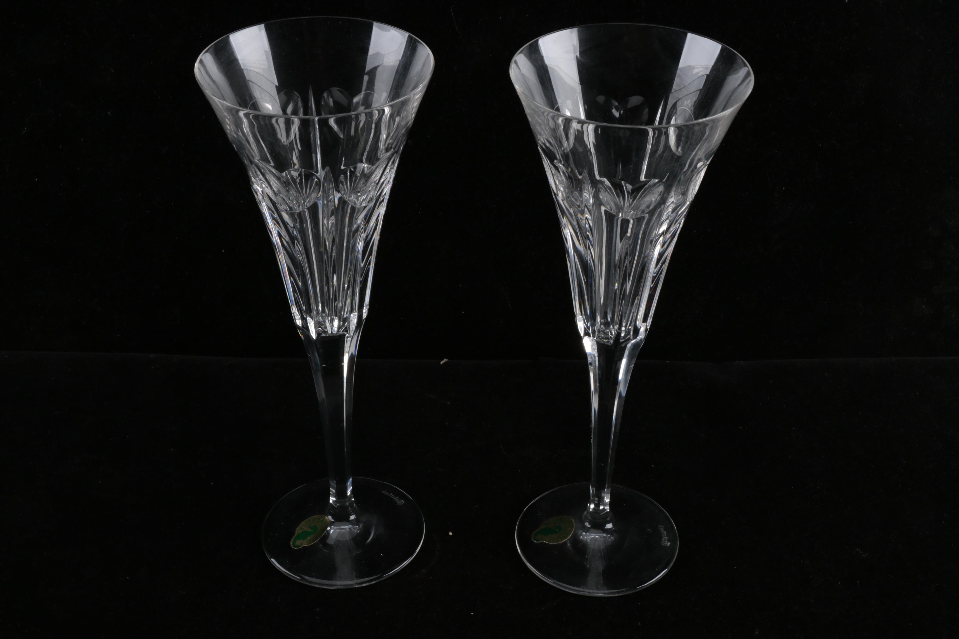 Waterford Crystal "Millennium" Champagne Flutes