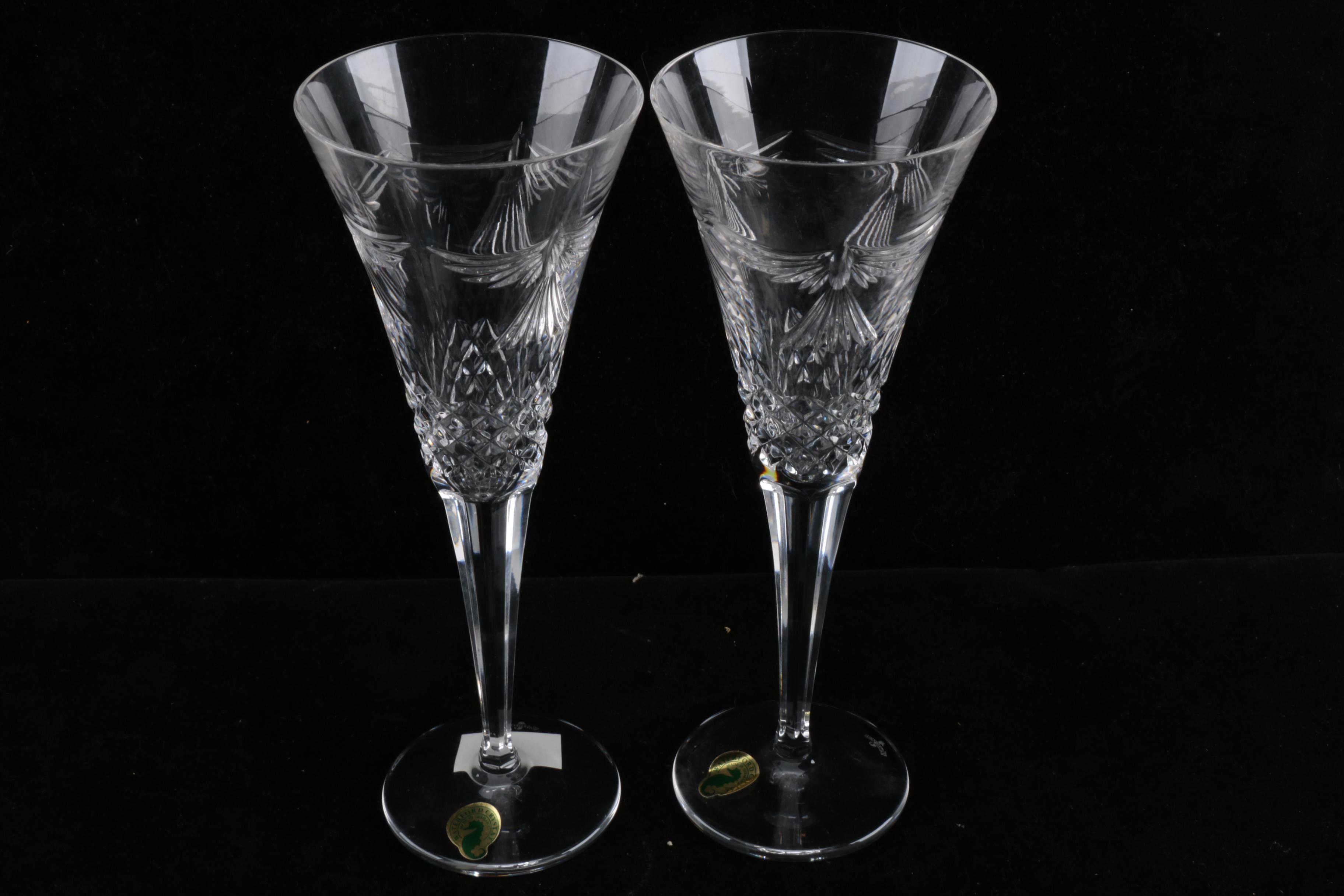Waterford Crystal "Millennium" Champagne Flutes